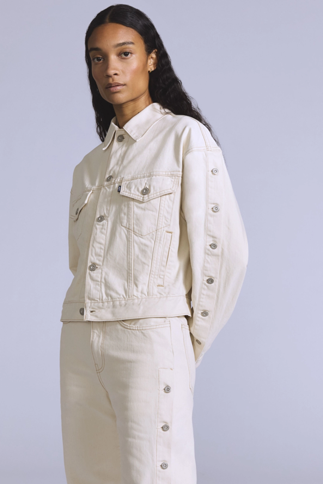 Levi's Veste Trucker Shank - Femme - Blanc / Cream Cloud Moj - XS