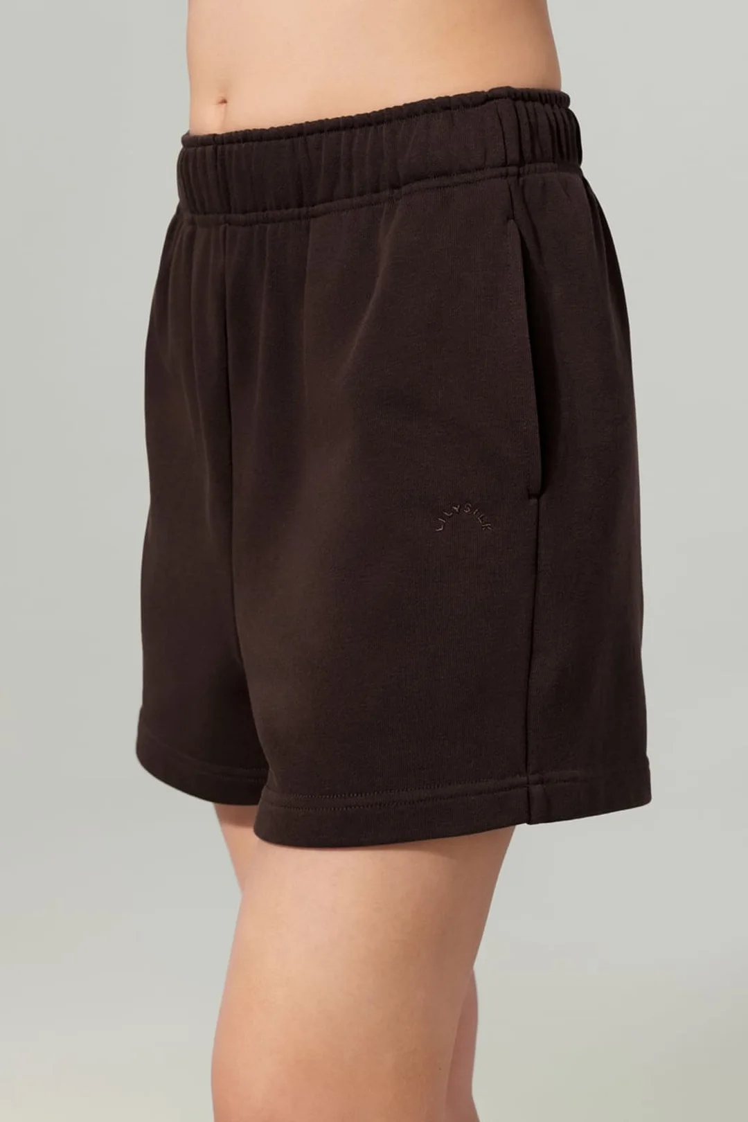 LILYSILK Short Porchlight Gris Chiné XL Femme Détente SILKERRY Doux Respirant Poches Cordon