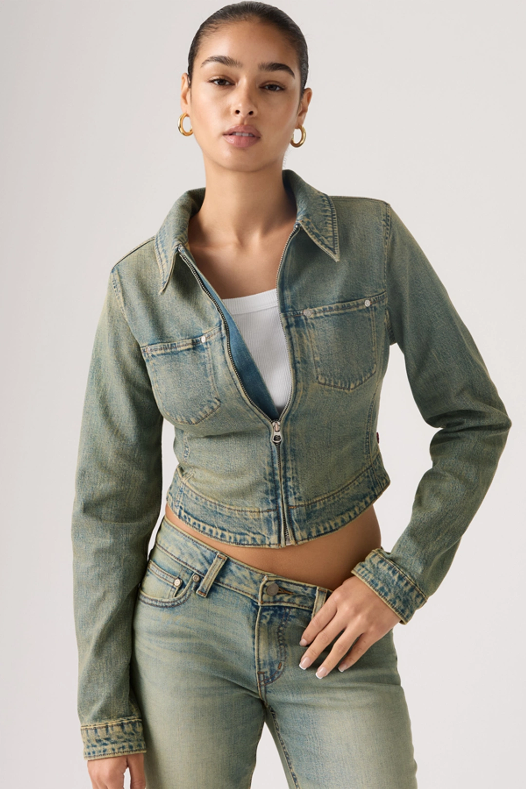 Levi's Veste Trucker Y2K Stretch Fitted - Femme - Bleu / Miners Business Fitted - XS