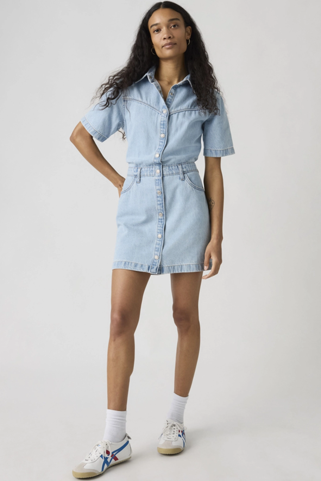 Levi's Robe Western Manche Courte Logan - Femme - Noir / Capturing Moments - XS
