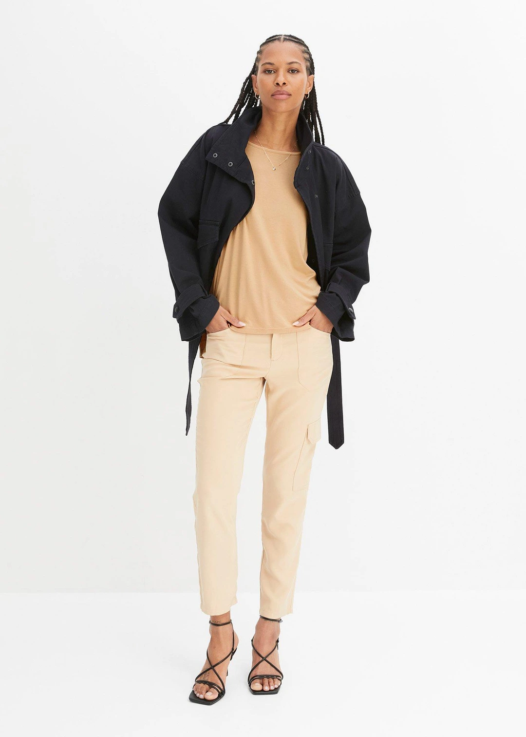 T-shirt boxy en viscose extensible