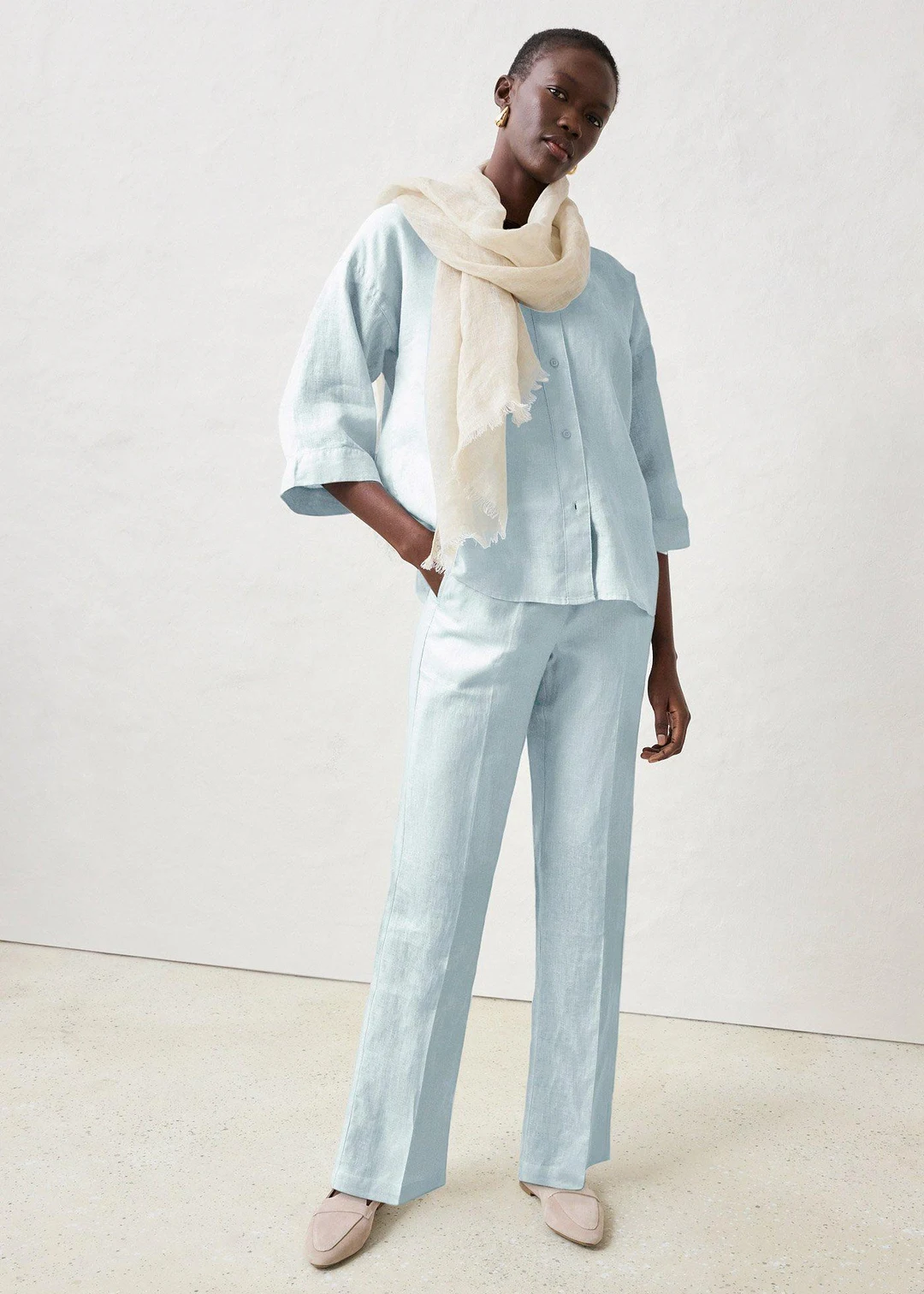 Pantalon taille élastiquée 100% lin - 2