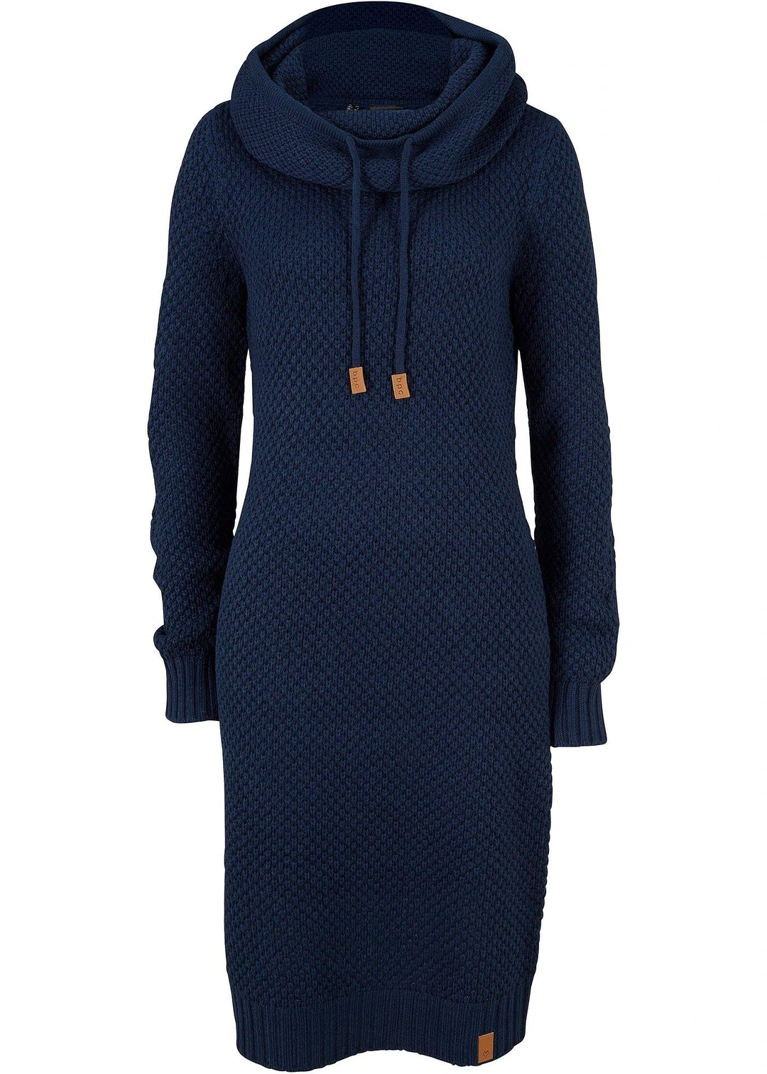 Robe en maille à col châle