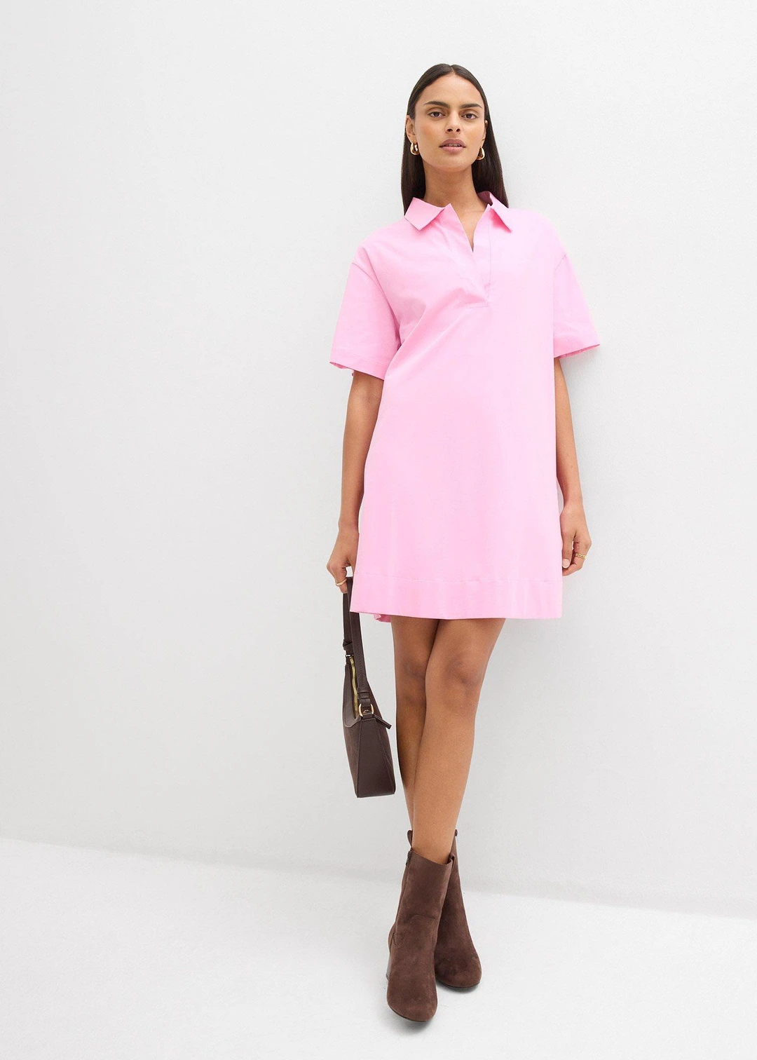 Robe-chemise en coton extensible - 2