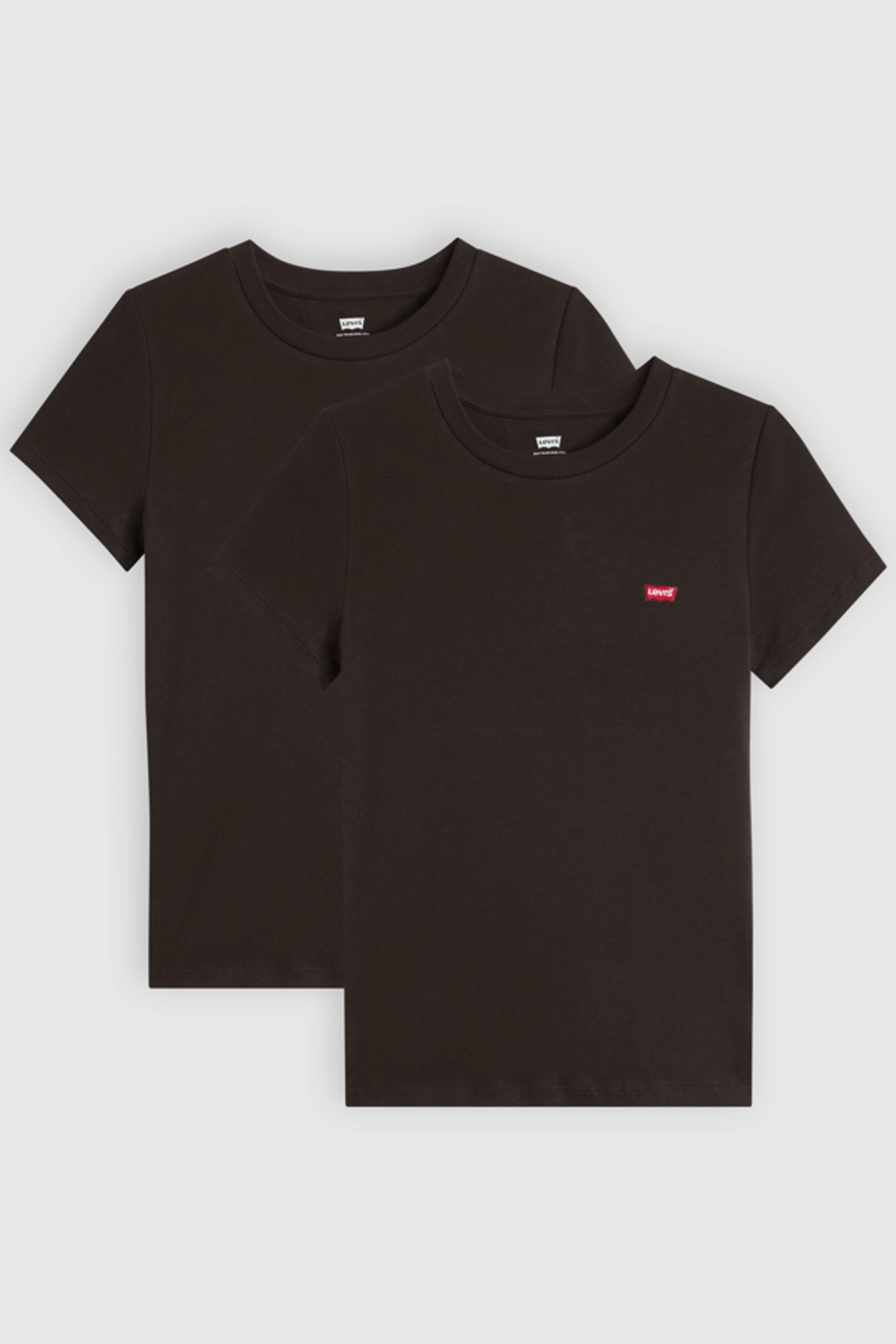 Levi's T Shirt Col V Perfect (lot De 2) - Femme - Multicolore / 2 Pack V Neck White + & Caviar - 2XS