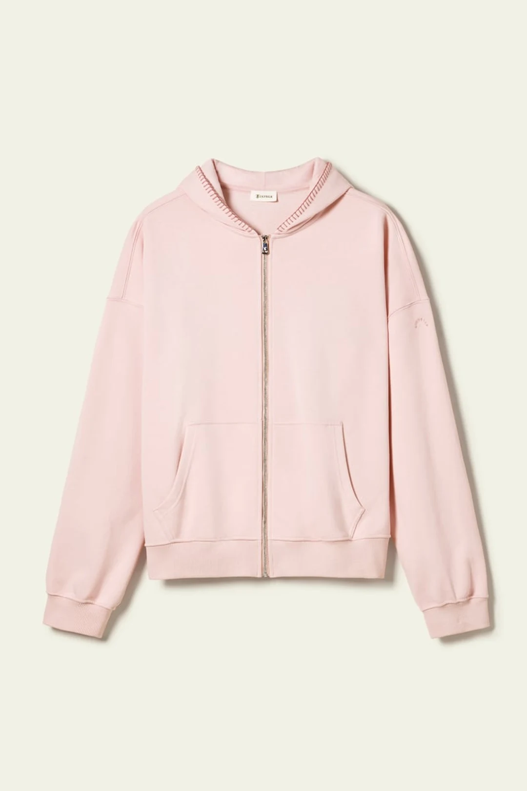 LILYSILK Sweat Seamflow Verge Noir XL Femme - SILKERRY Respirant Douceur Capuche Zippée Oversize