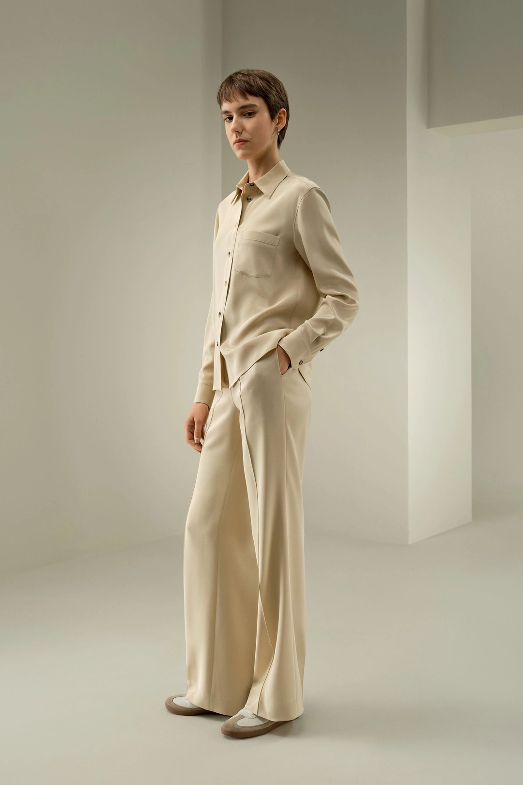 LILYSILK Blouse En Soie Convient Pour Le Travail Et Les Sorties Décontractées Soie Charmeuse Double Face Retours Et Échanges Rapides Dune L