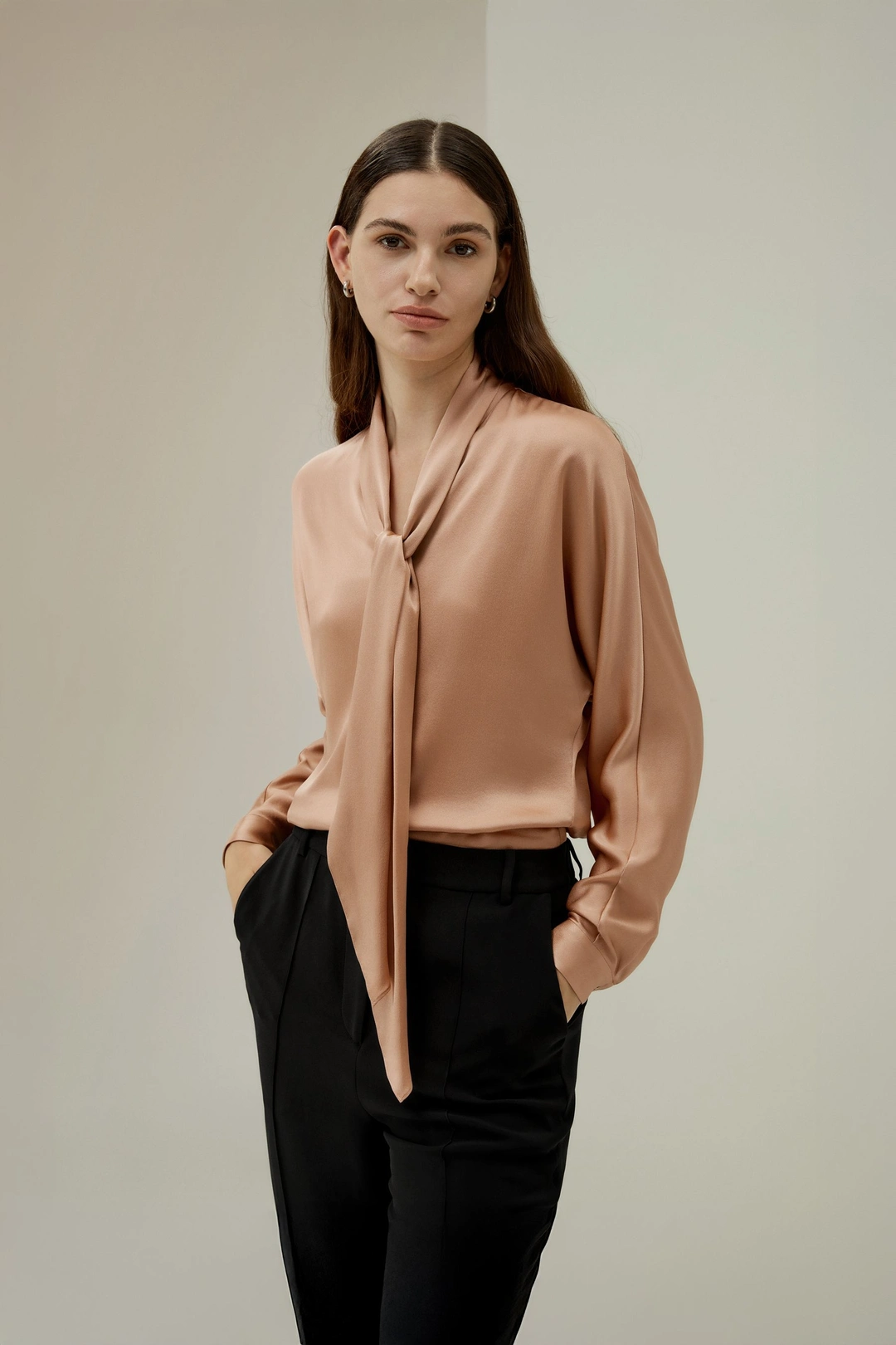 LILYSILK Chemisier En Soie Une Coupe Ample Et Décontractée Pure Soie Facile À Assortir Légèreté Luxueuse Rose Quartz M