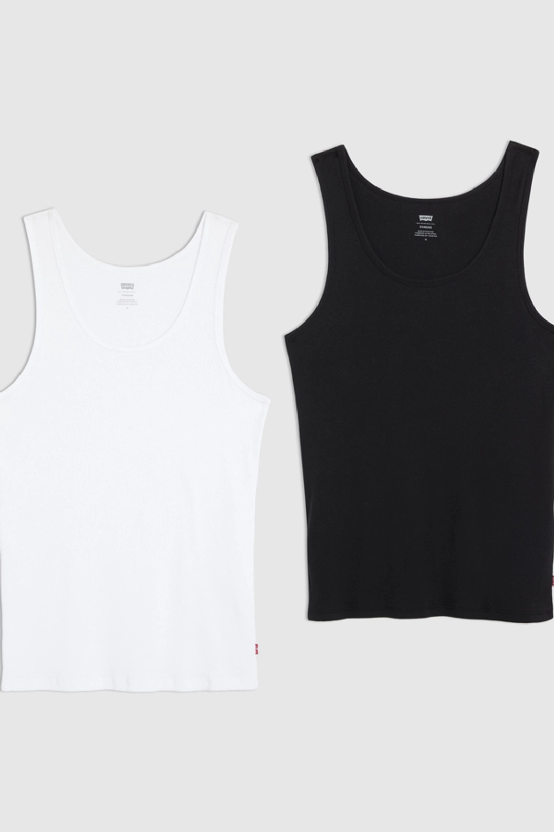 Levi's Débardeur Bord Côtes Lot De 2 - Homme - Multicolore / Black Marble Heather/ Snow Heather - 2XS