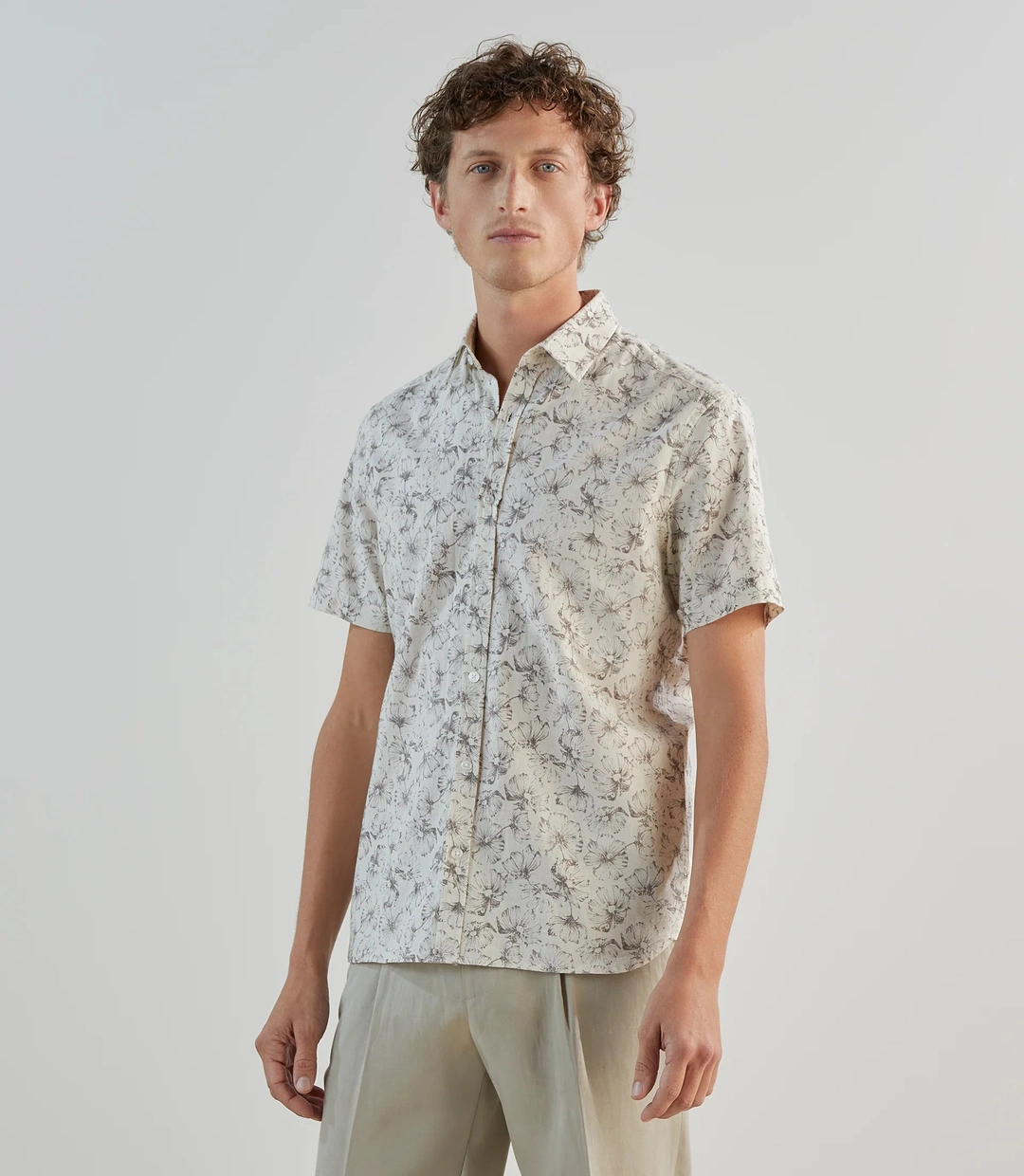 IZAC - Chemise fantaisie beige
