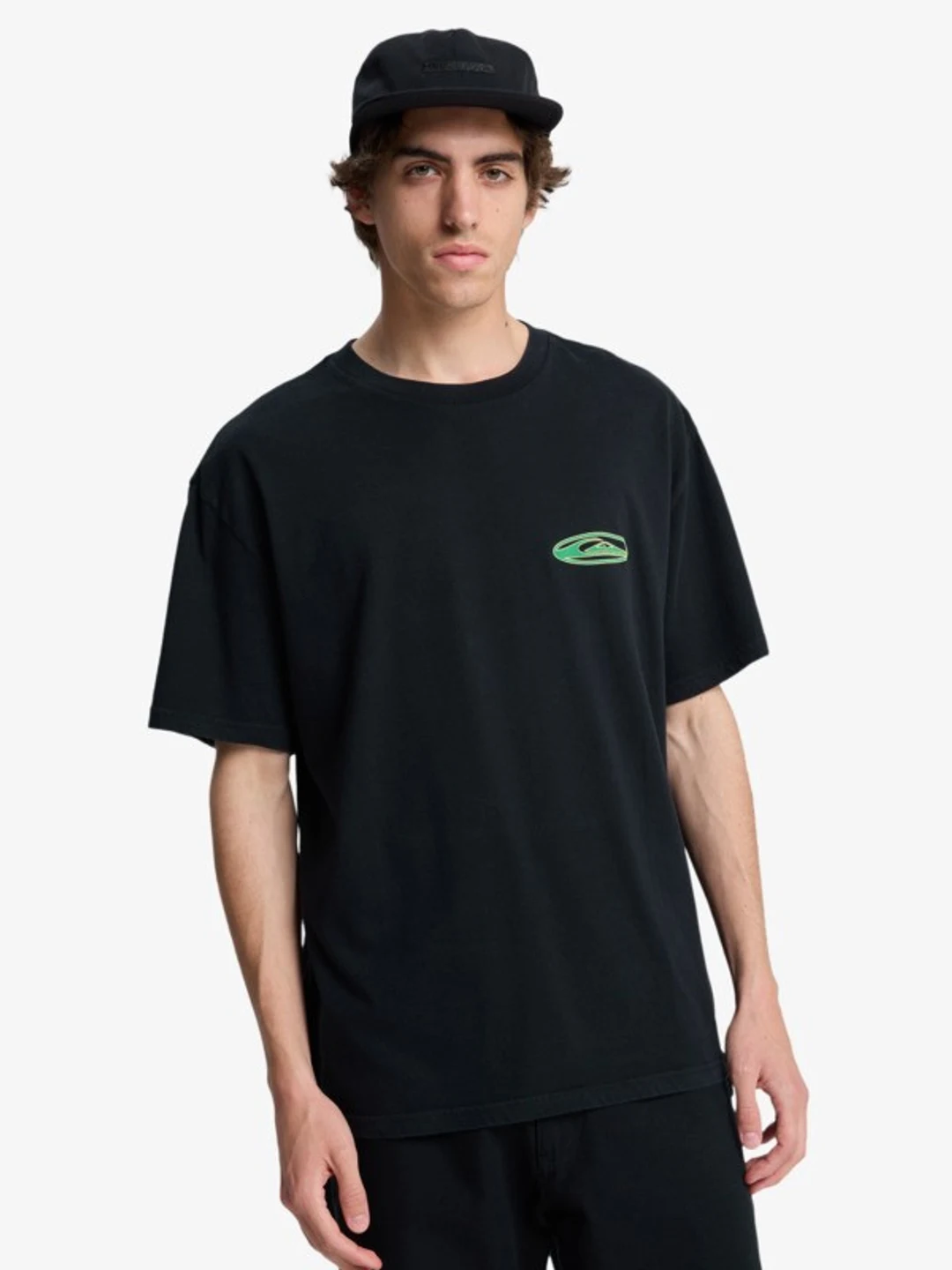 Quikglobe - T-Shirt à manches courtes pour Homme Noir