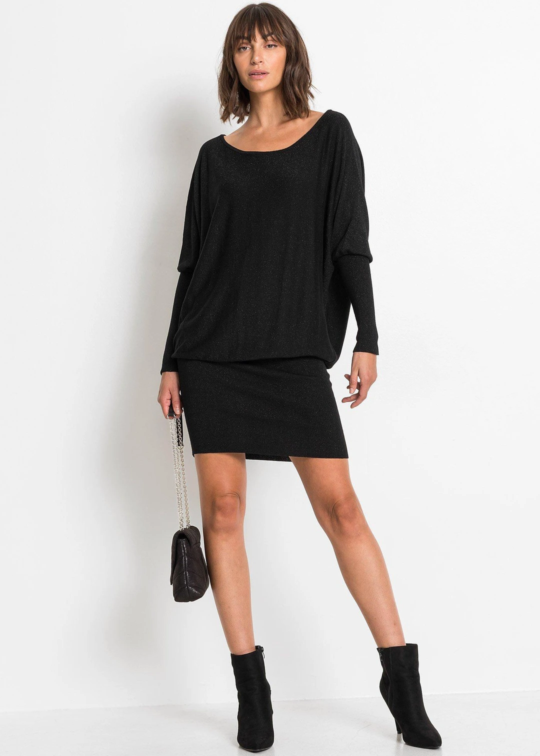 Robe fluide en maille de viscose mélangée
