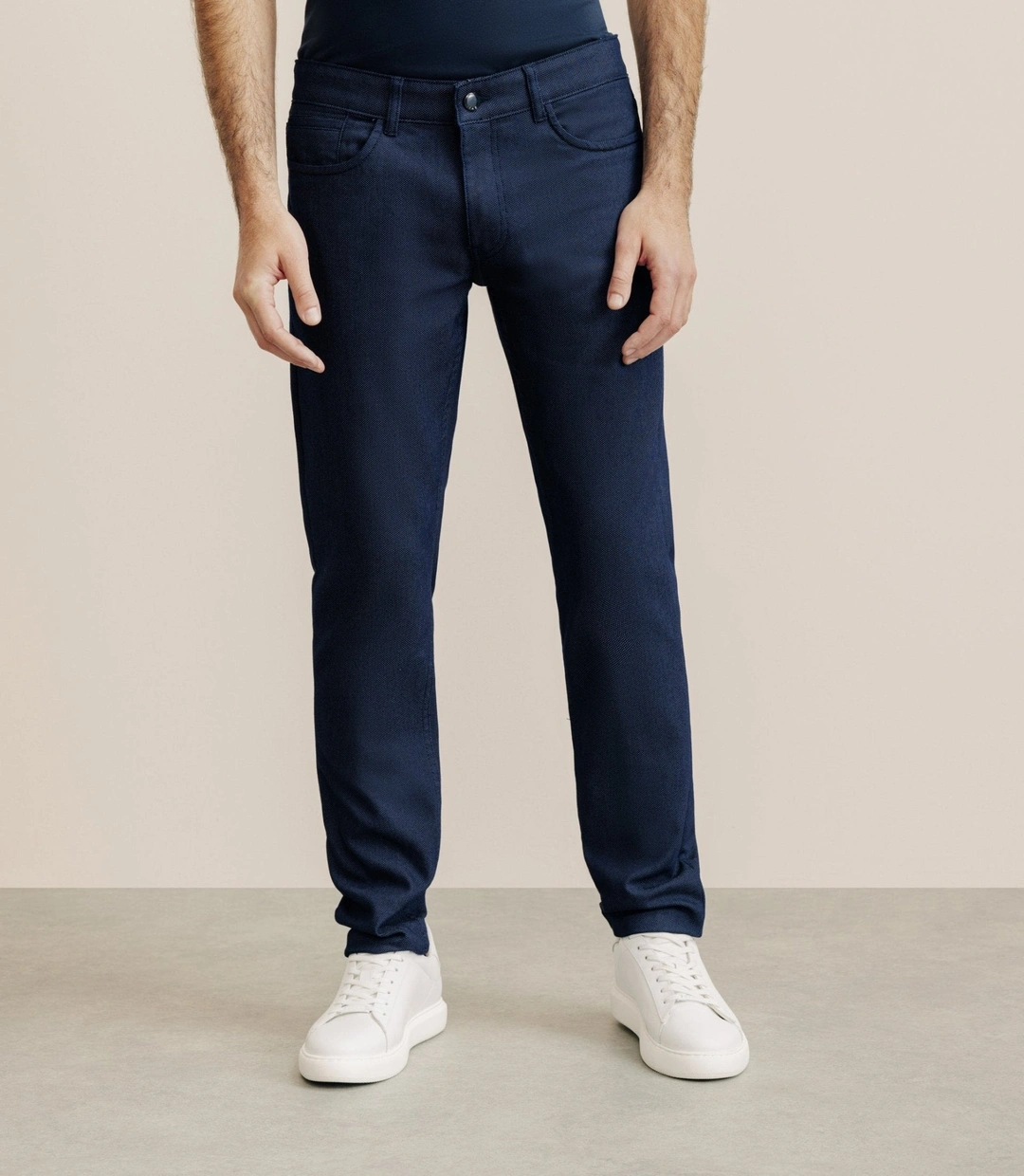 IZAC - Pantalon armuré slim marine