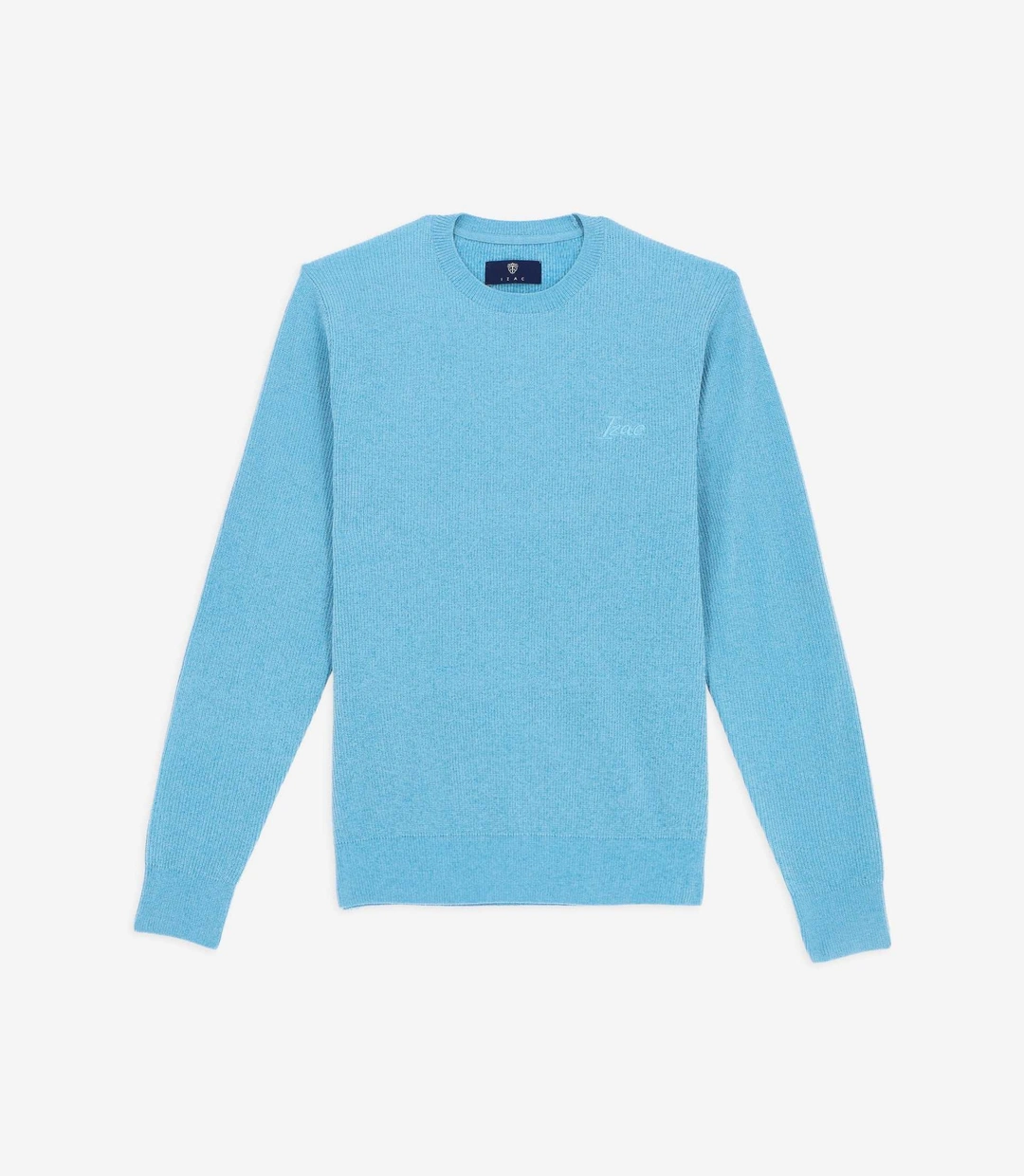 IZAC - Pull col rond maille chenille bleu ciel BONILLE