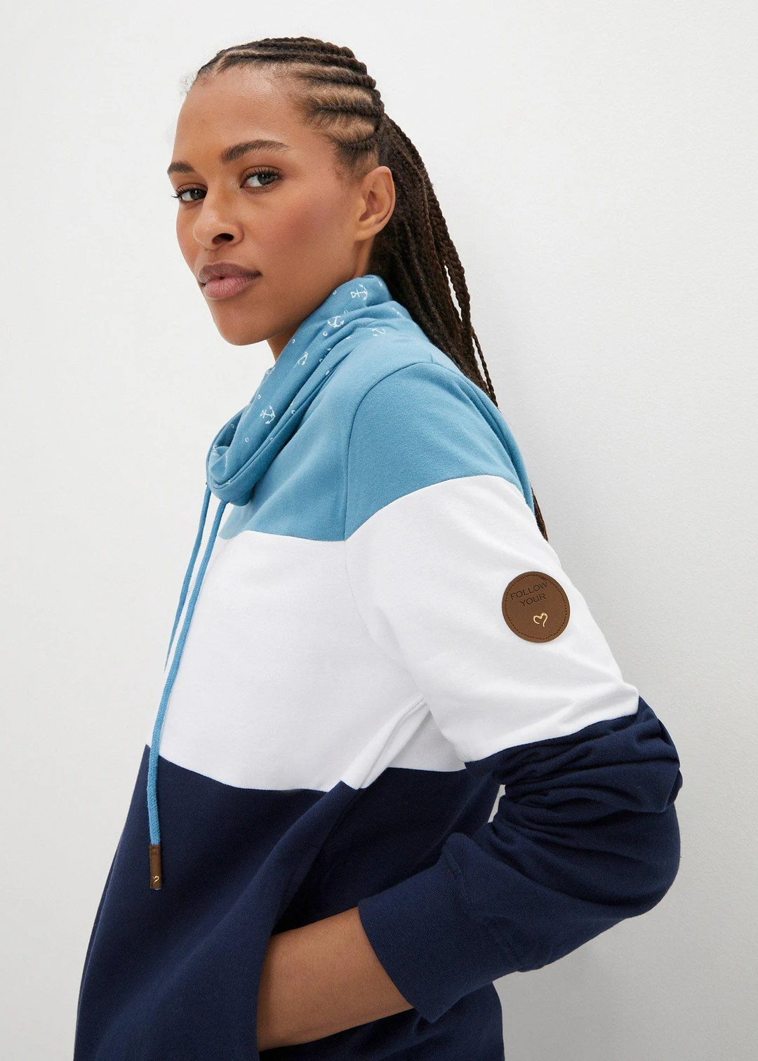 Sweat 100% coton à col imprimé - 3