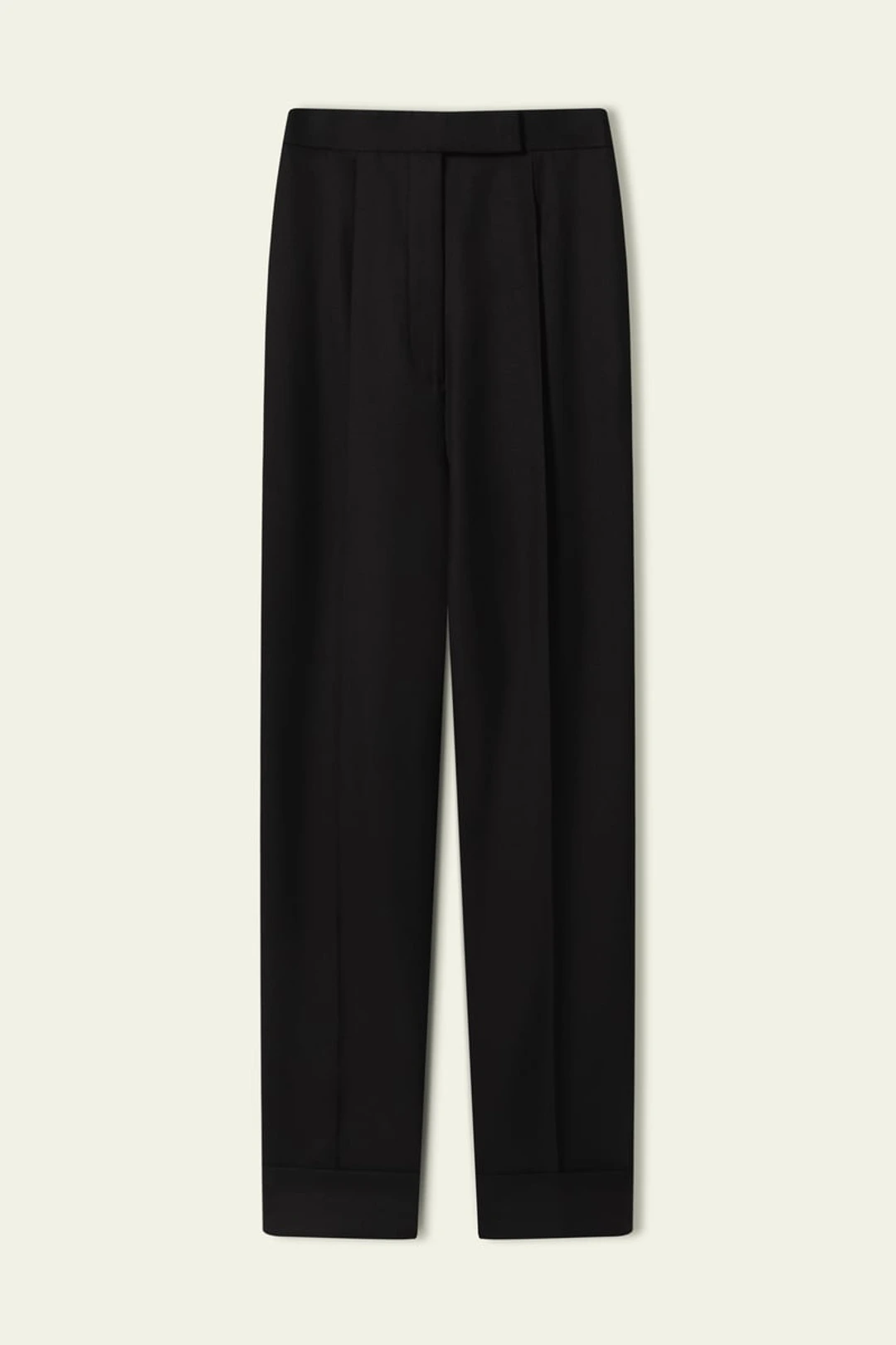 LILYSILK Femme Pantalon Tailleur en Soie et Laine Élégant avec Plis Devant Noir 36