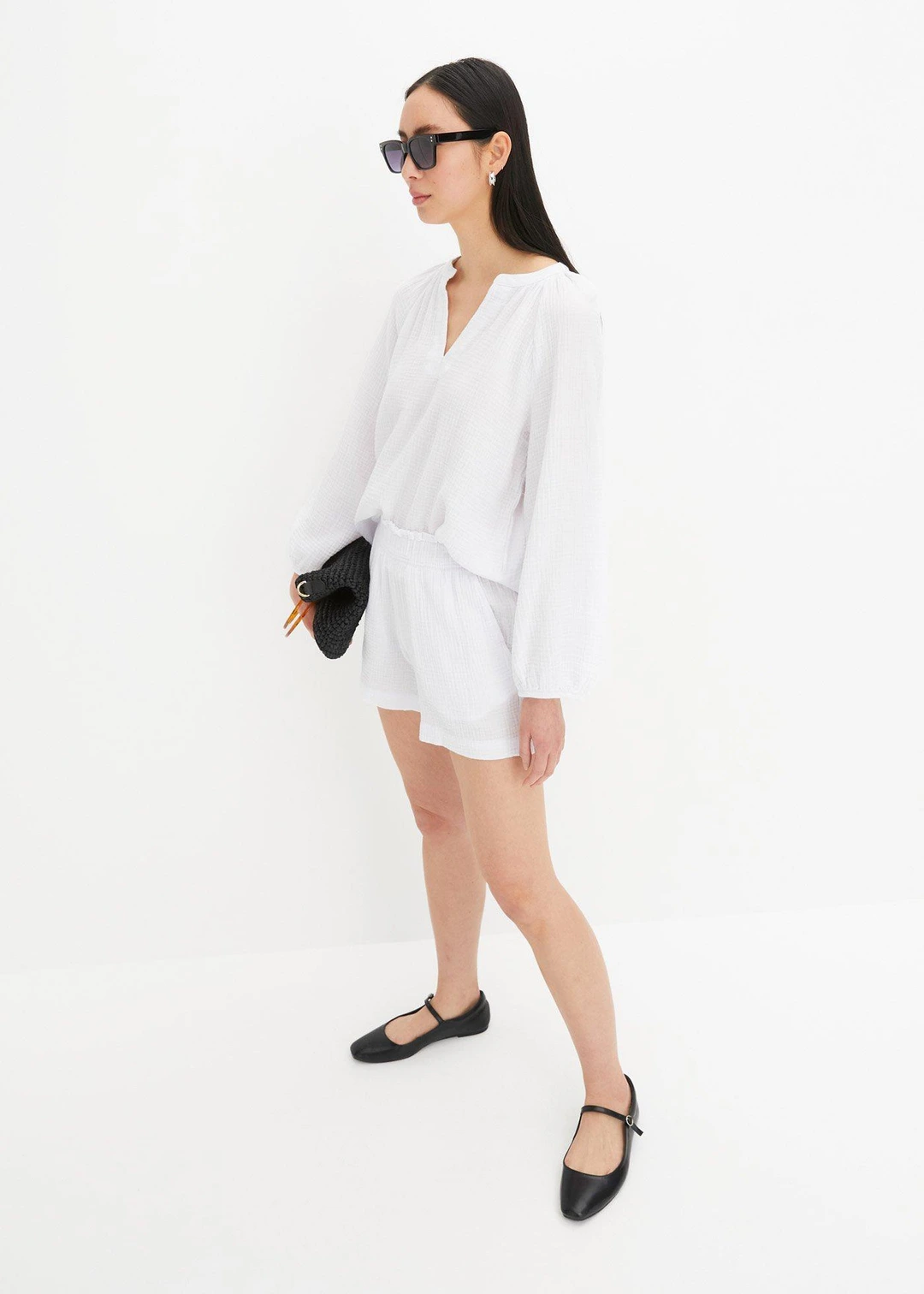 Blouse oversize en gaze de coton - 2