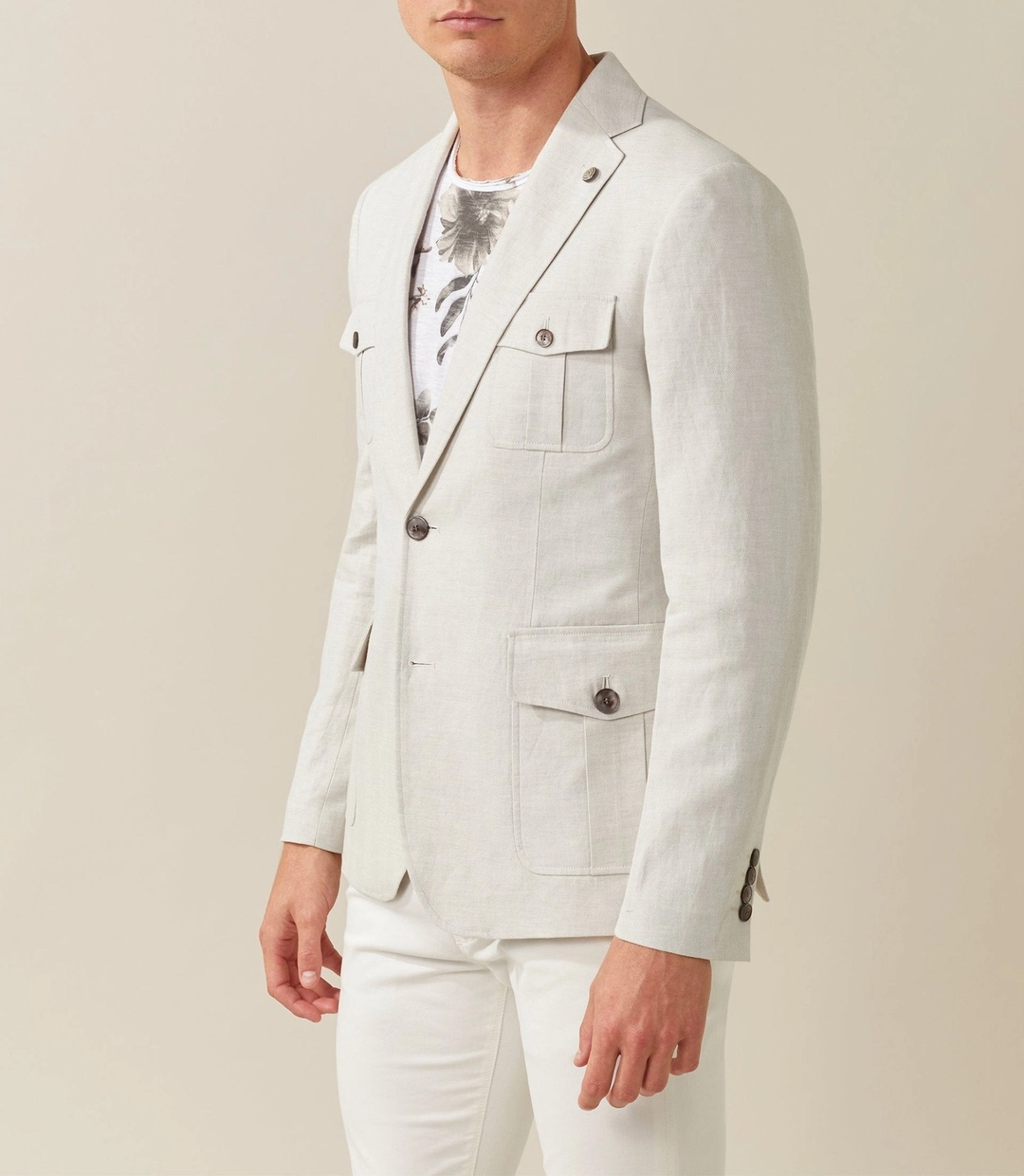 IZAC - Veste casual écru ''Edifice''