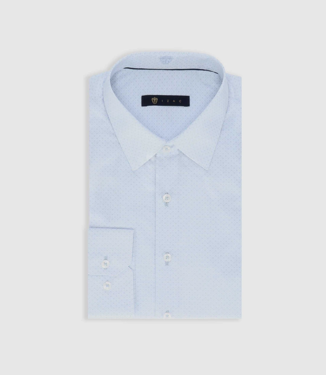 IZAC - Chemise à imprimé micro motifs ciel PABLITO