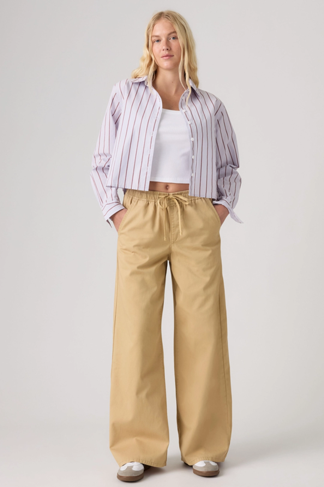 Levi's Essential Wide Leg Pants (Plus Size) - Femme - Beige / Travertine - XS