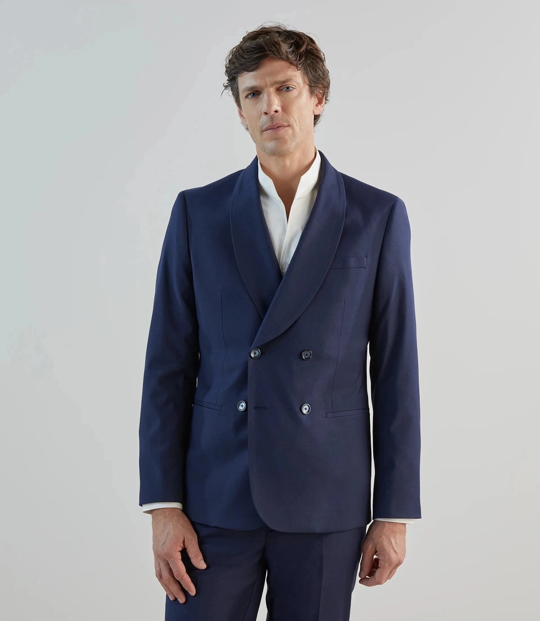 IZAC - Costume croisé bleu marine