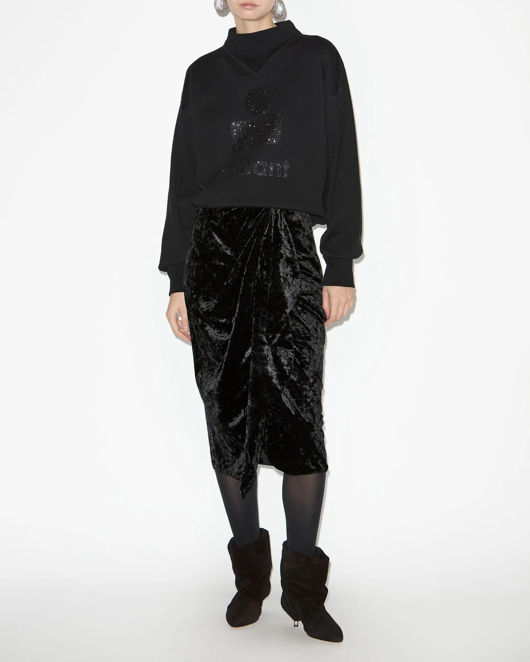 Sweatshirt Glitter Moby - Femme - Noir - Taille 42 - Marant Étoile - 4