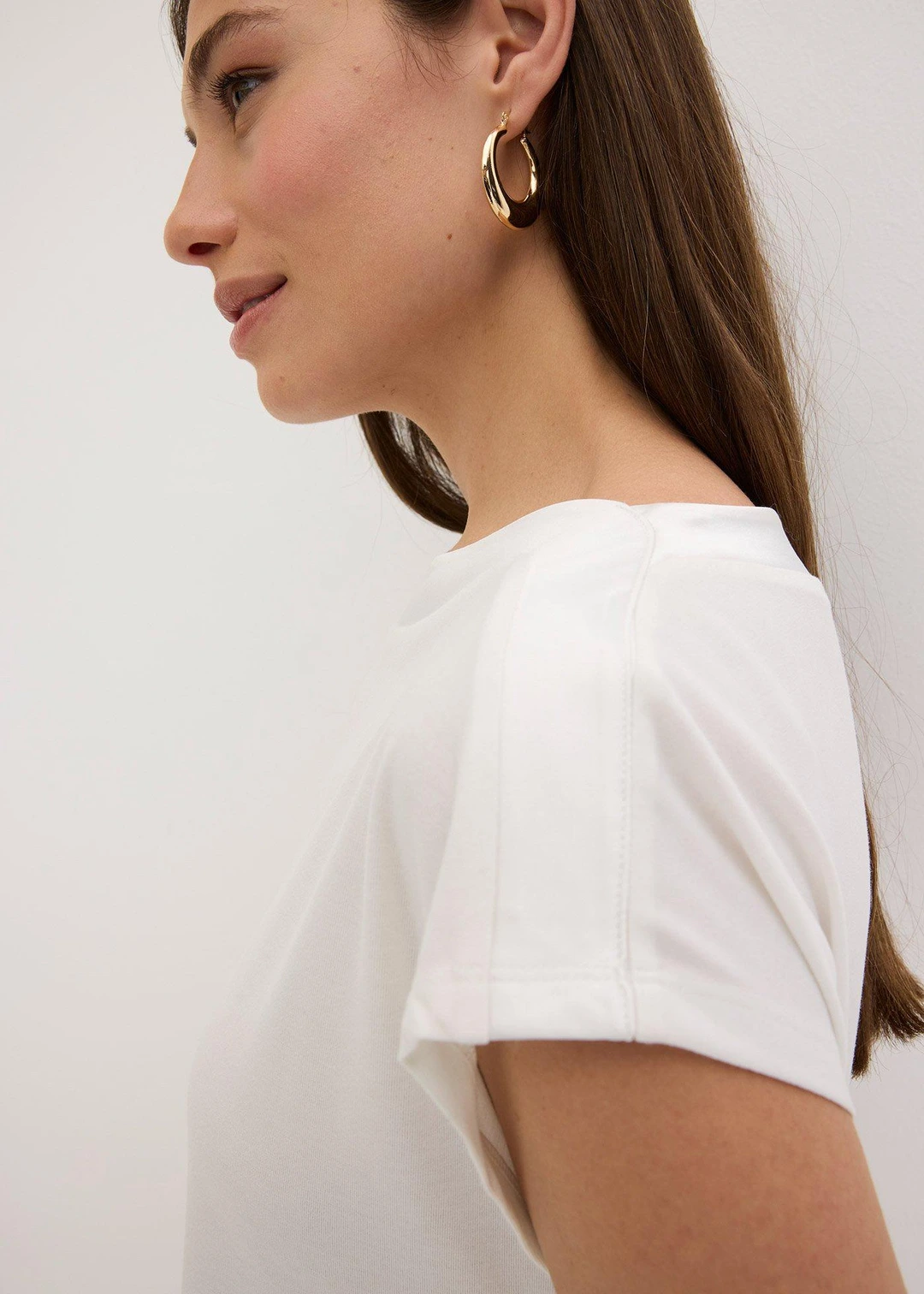 T-shirt avec bordure en satin - 3