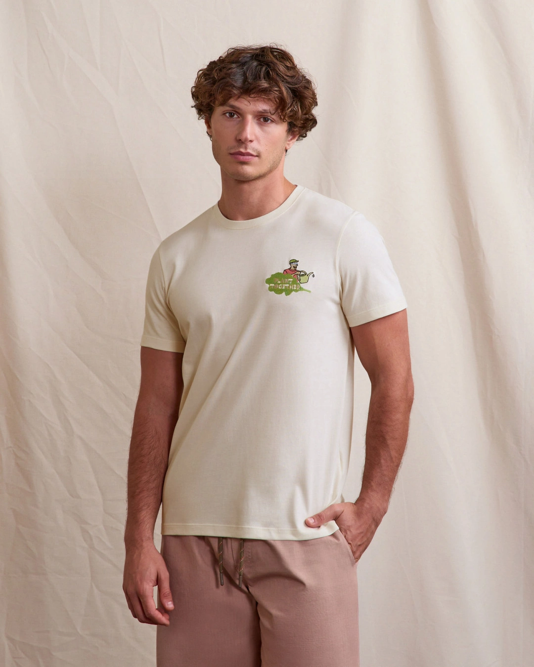 T-shirt vert anis coton - ARCY