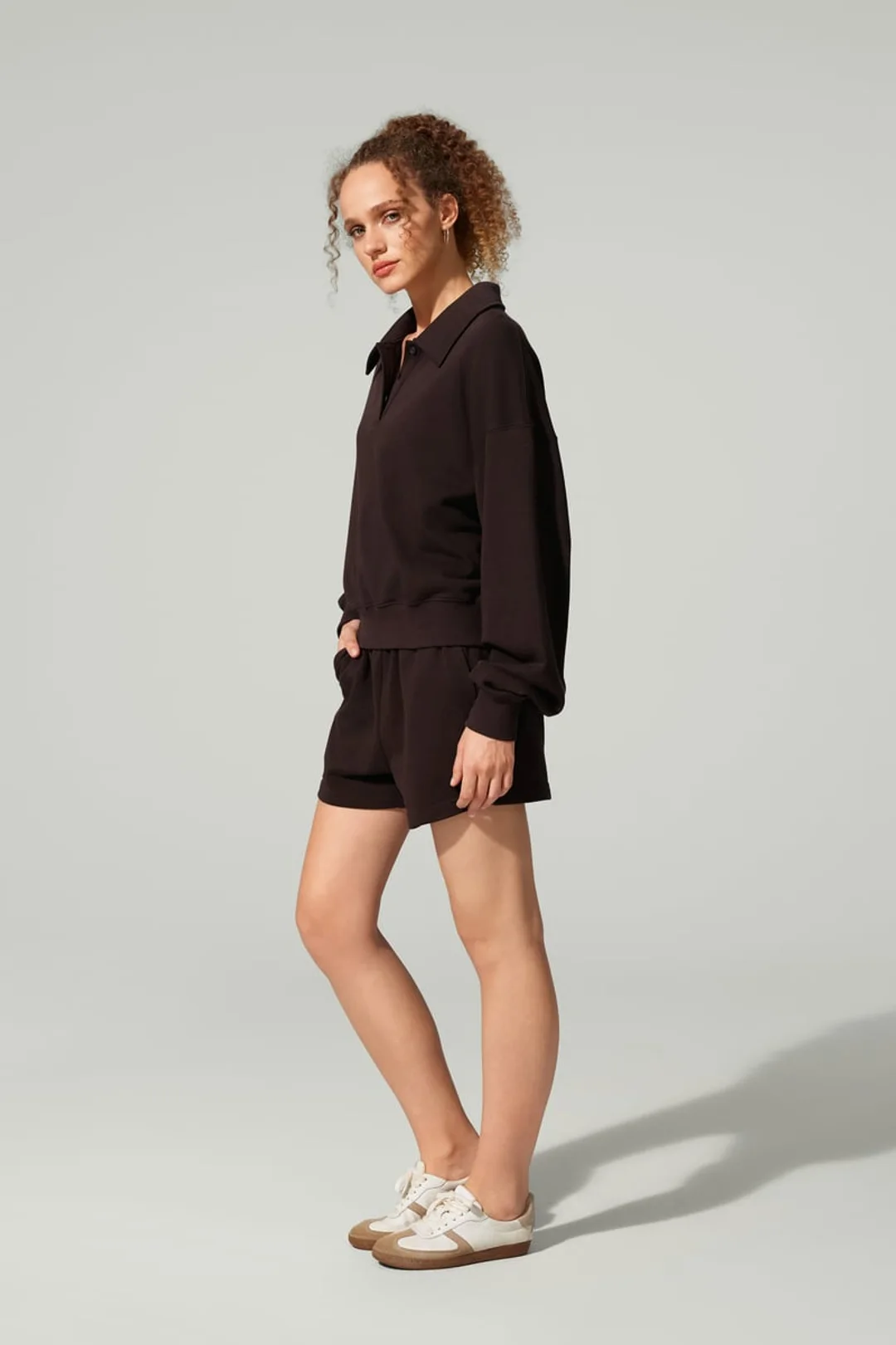 LILYSILK Polo Sweat Heirloom '89 Noir L - SILKERRY Doux, Respirant et Élégant pour Femme