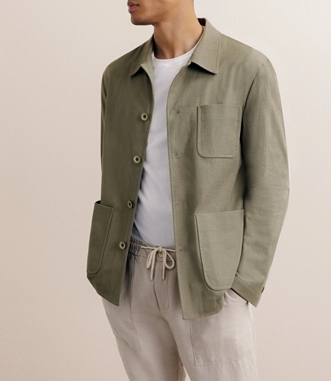 IZAC - Veste 100% coton kaki
