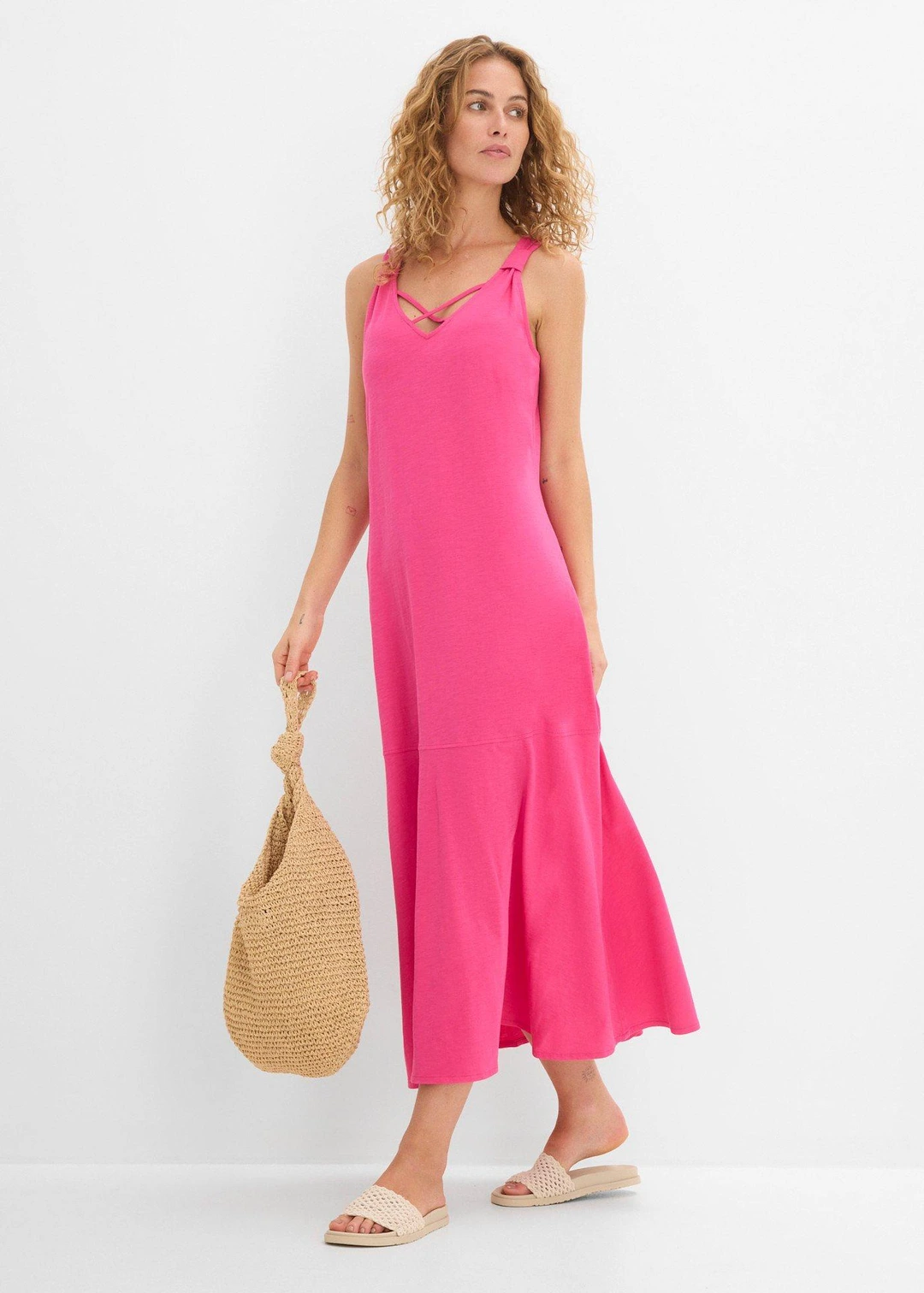 Robe longue 100% coton à bretelles - 2