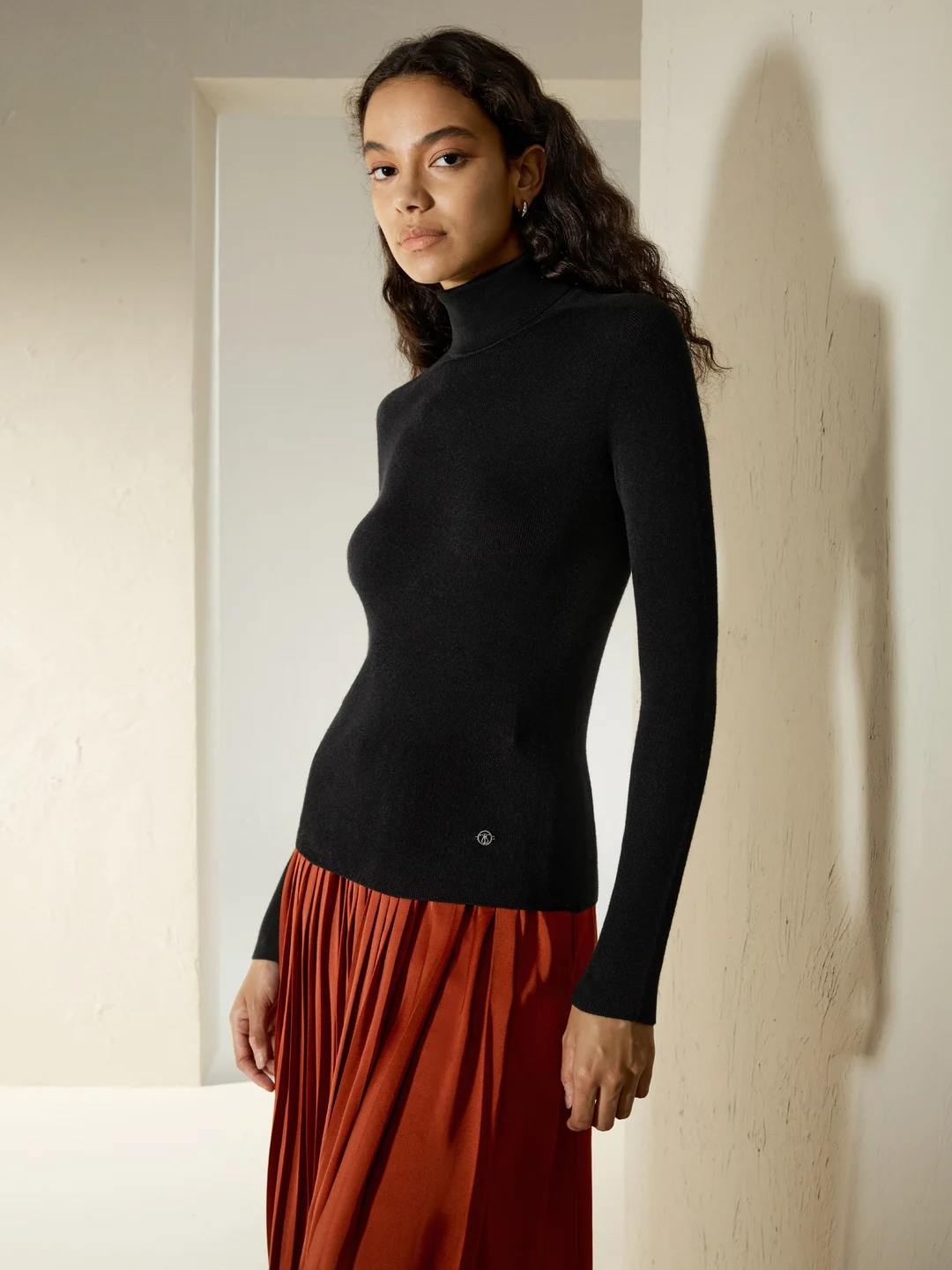 LILYSILK Pulls En Soie Femme Noir Pièce Facile À Assortir Soie Et Cachemire Confortable Pour La Peau M
