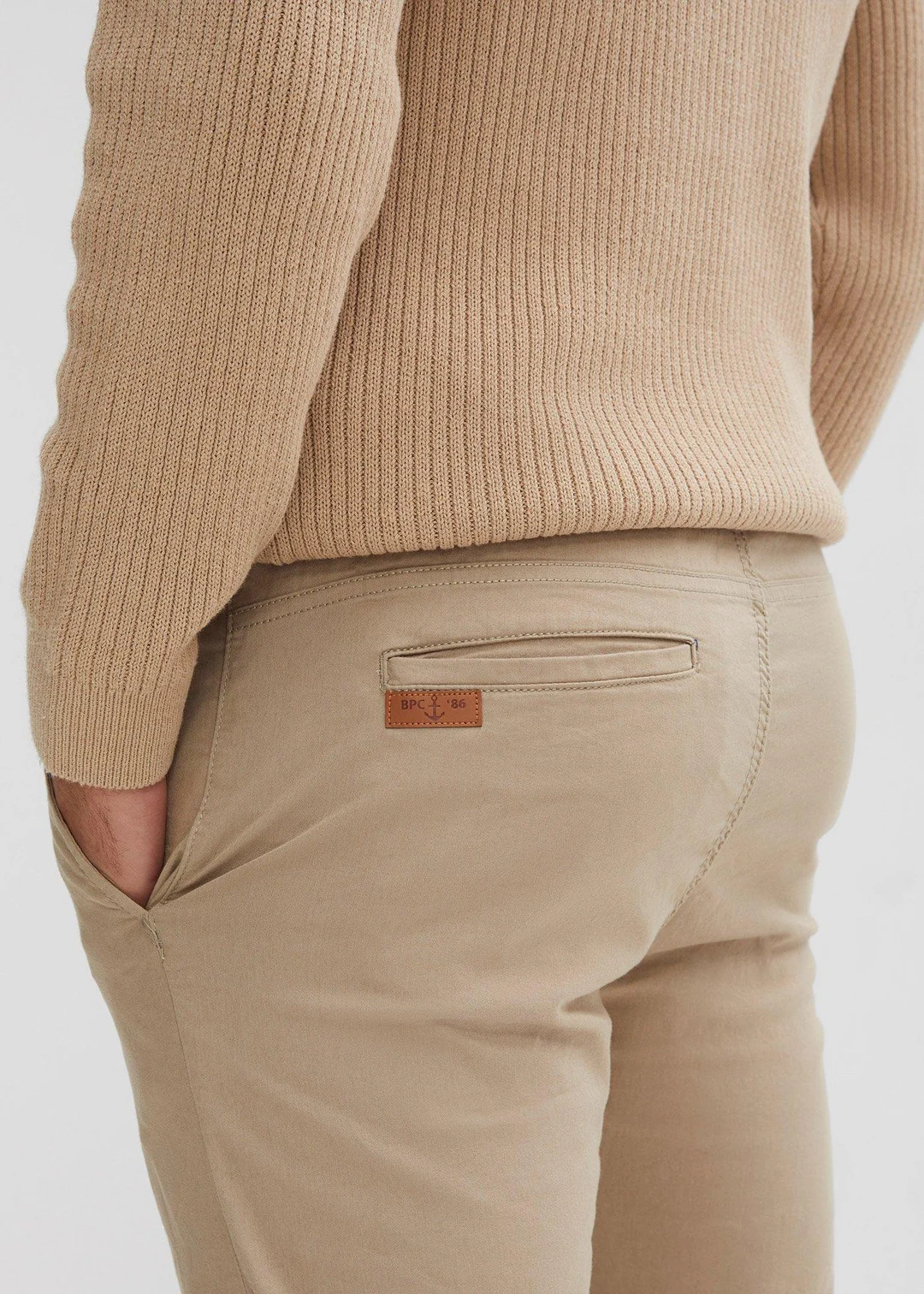 Pantalon droit taille élastiquée, slim - 3