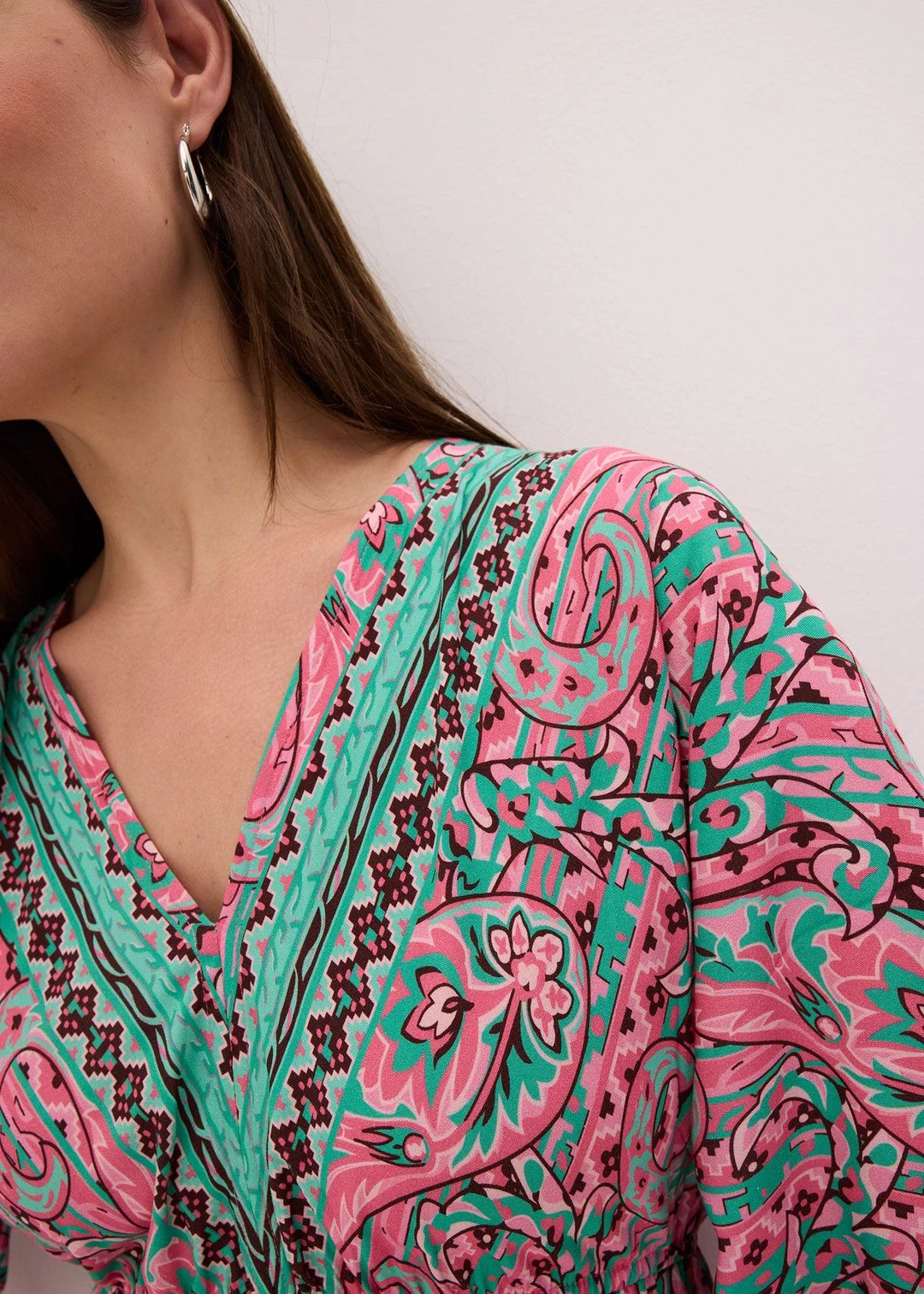 Robe longue en viscose fluide