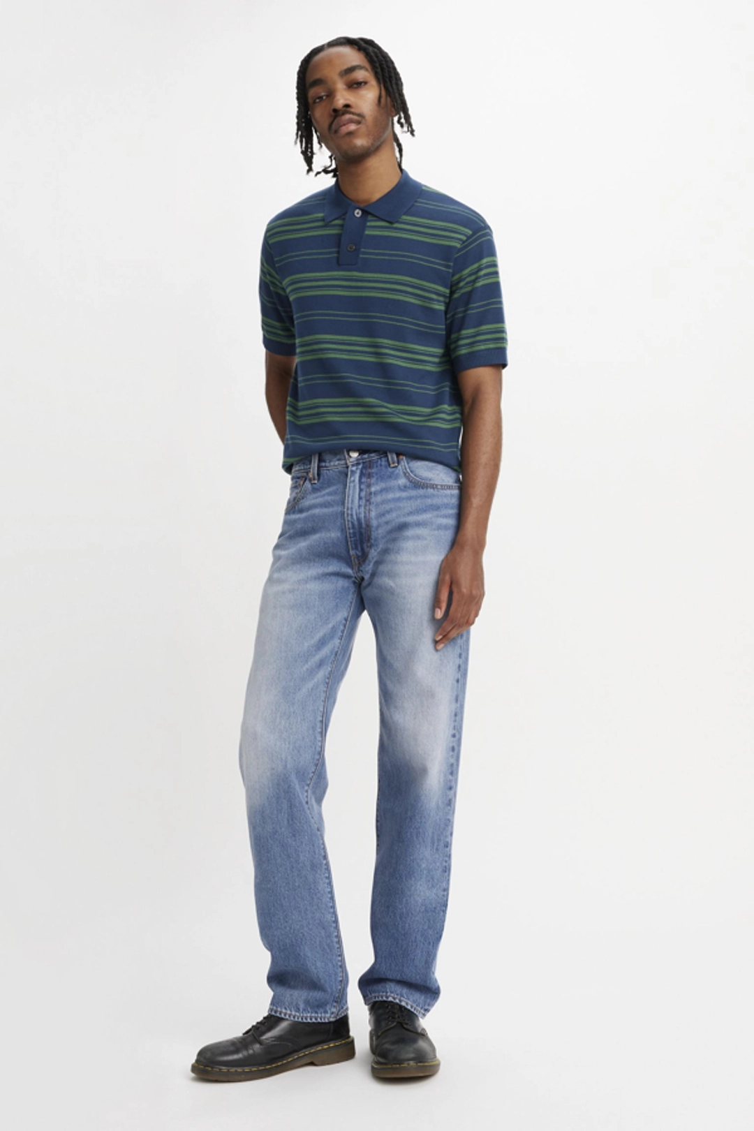 Levi's Jean 555 Relaxed Straight - Homme - Bleu / Welcome To The Game - 40X32