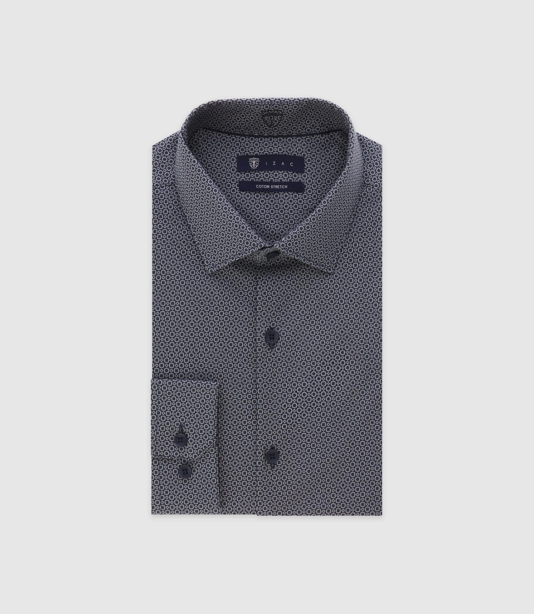 IZAC - Chemise ville imprimée marine