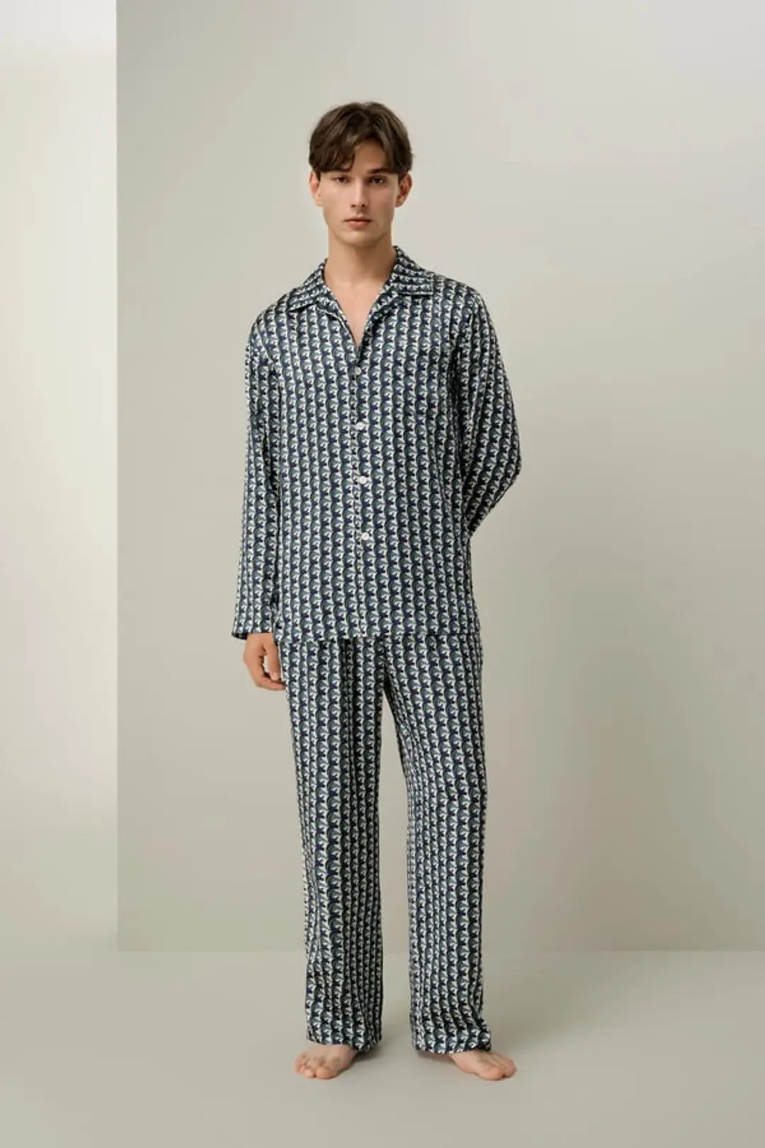 LILYSILK Ensemble Pyjama En Soie Taureau Homme Soie Charmeuse Taureau Xxl