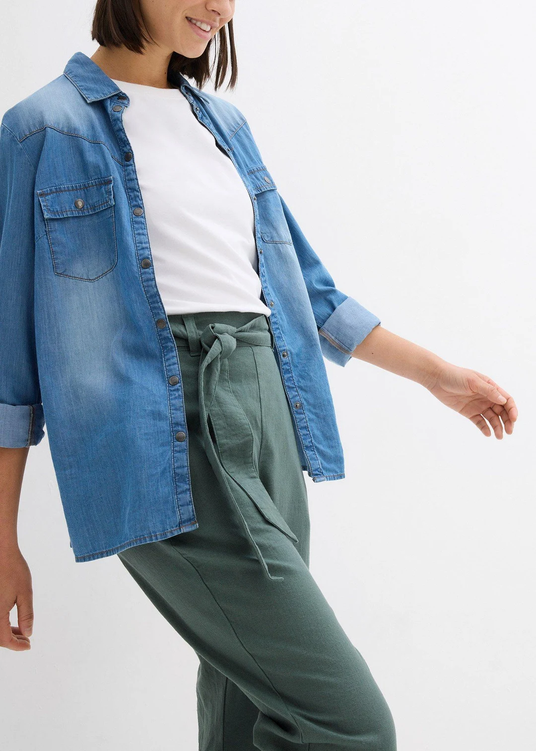Pantalon léger à taille élastiquée - 3