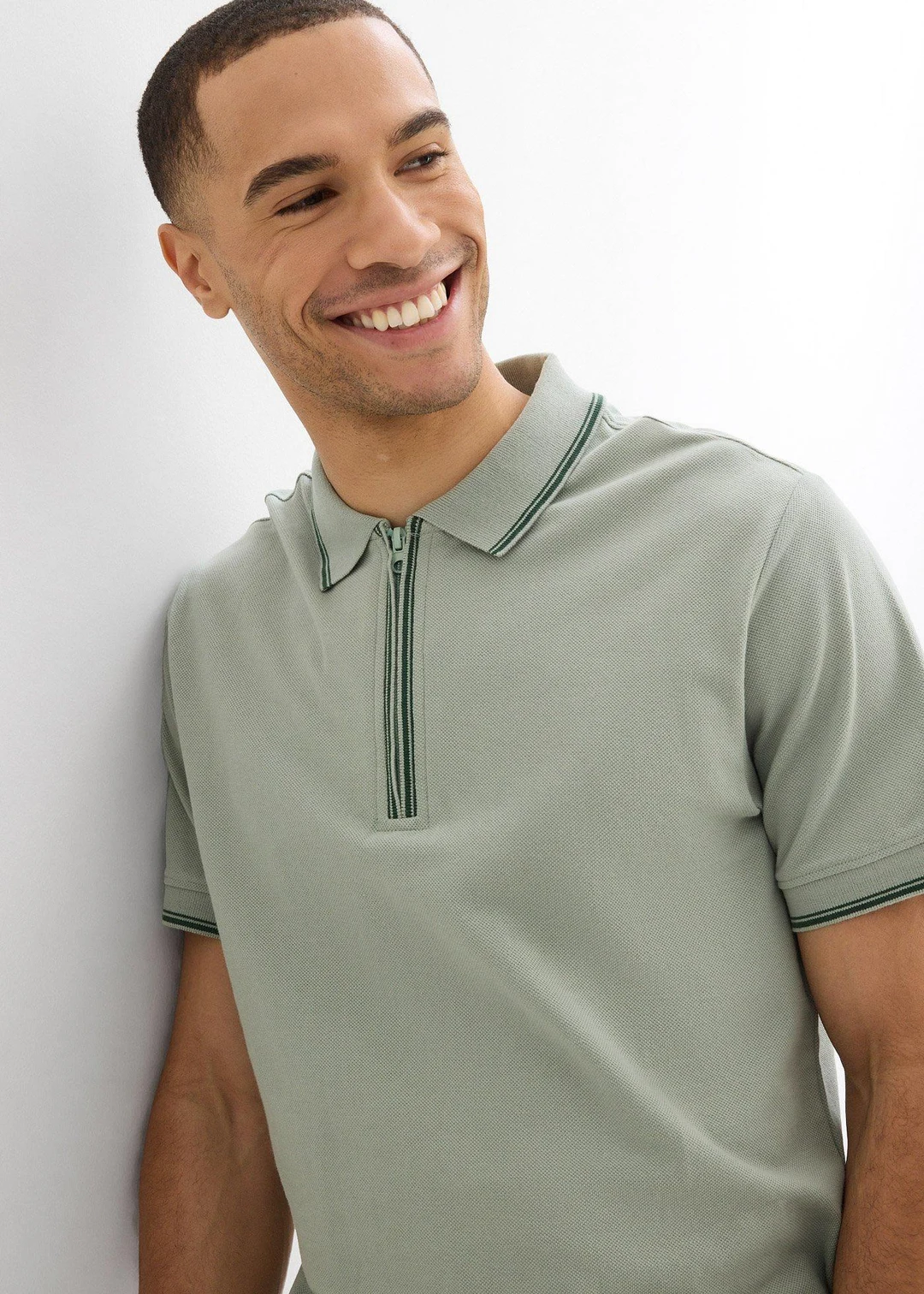 Polo zippé en maille piquée 100% coton - 3