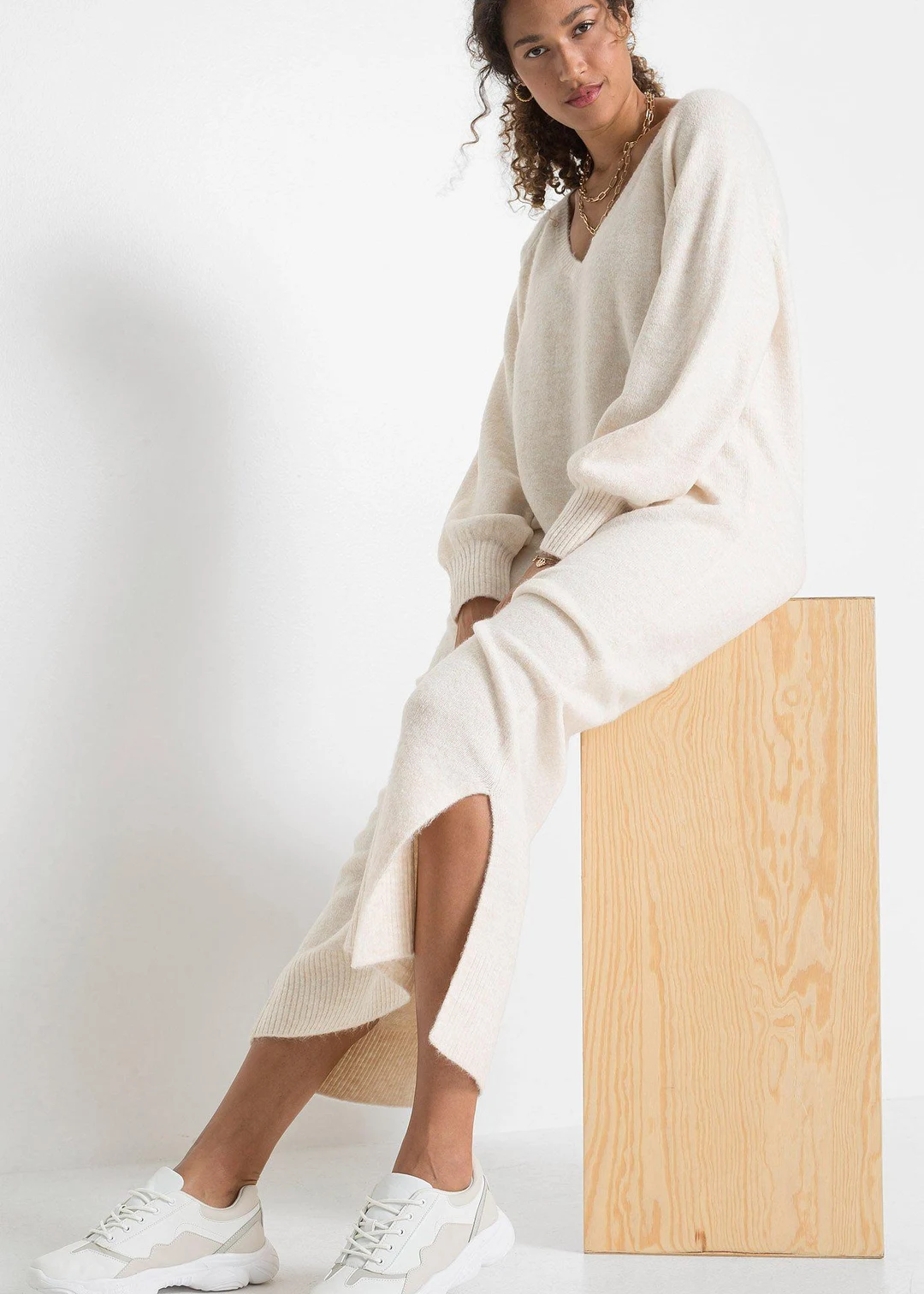 Robe midi oversize en maille - 3