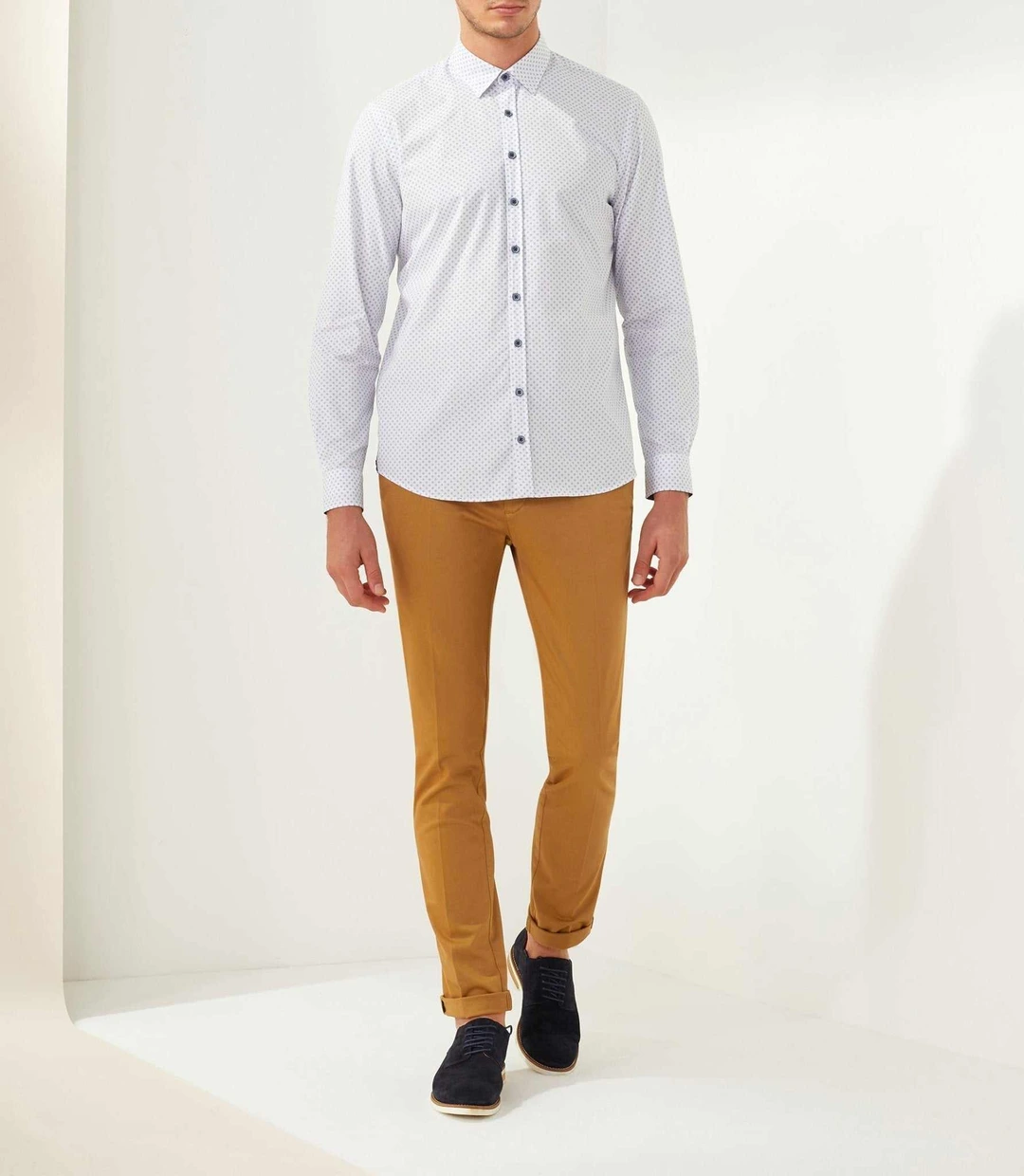 IZAC - Chemise casual marine ''Tendre''
