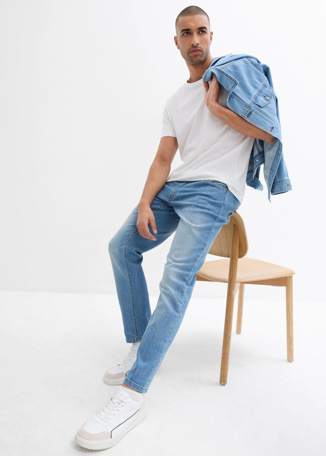 Lot de 2 jeans droits extensibles regular à taille élastiquée - 2