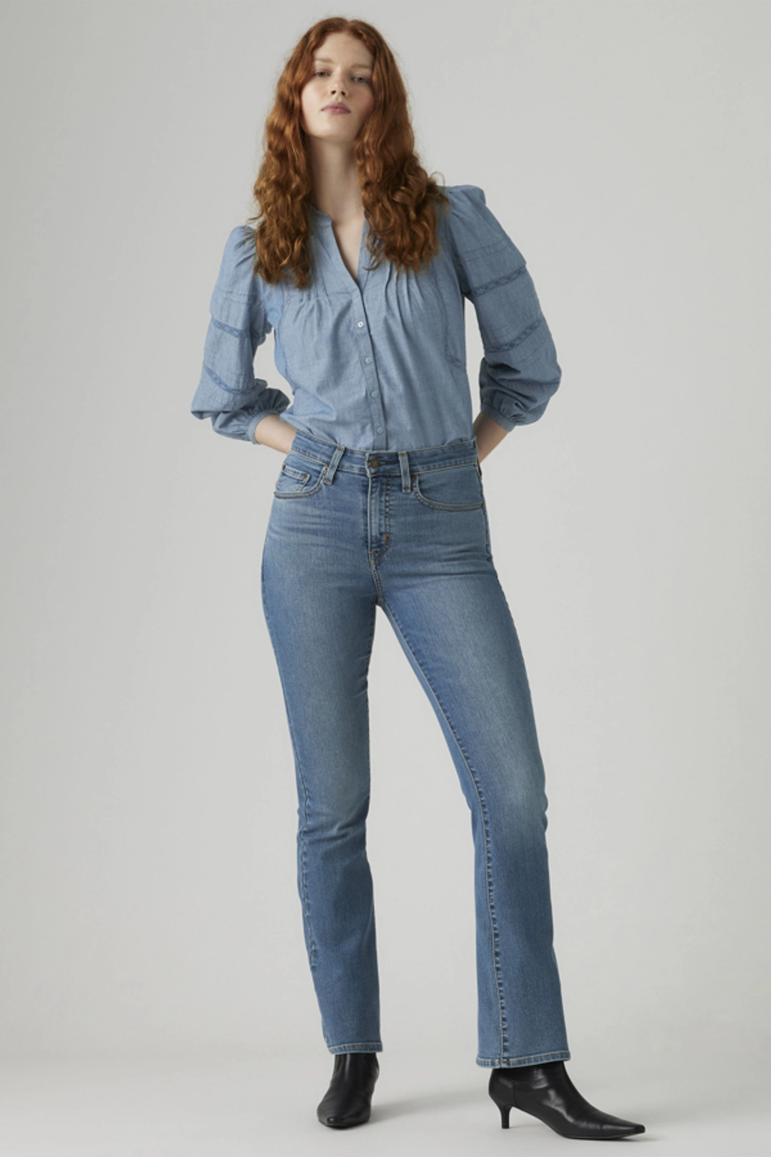 Levi's Jean 725 Taille Haute Bootcut - Femme - Bleu / Dark Indigo Worn In - 32X32