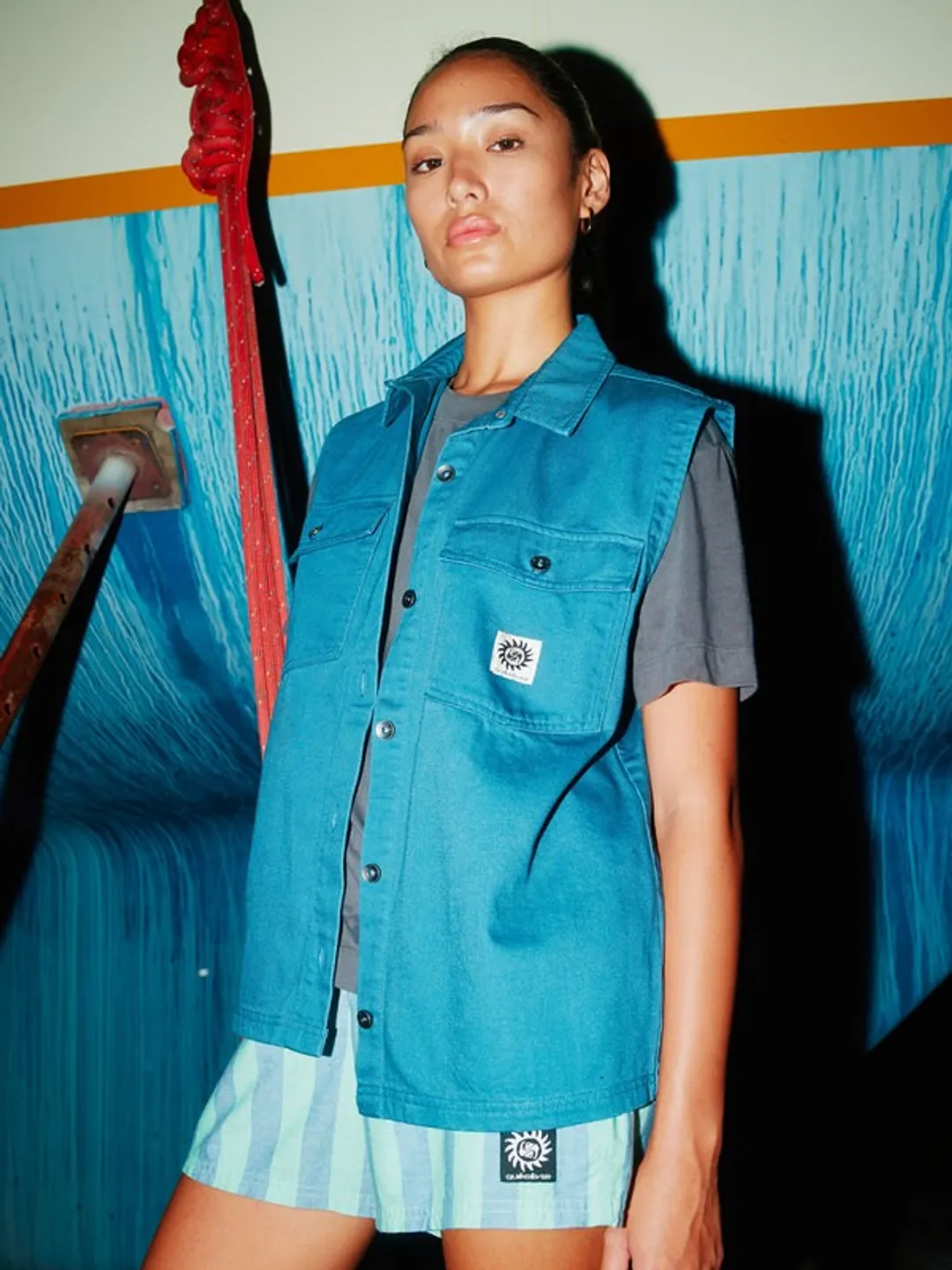 Jolk - Chemise à manches courtes pour Femme Bleu