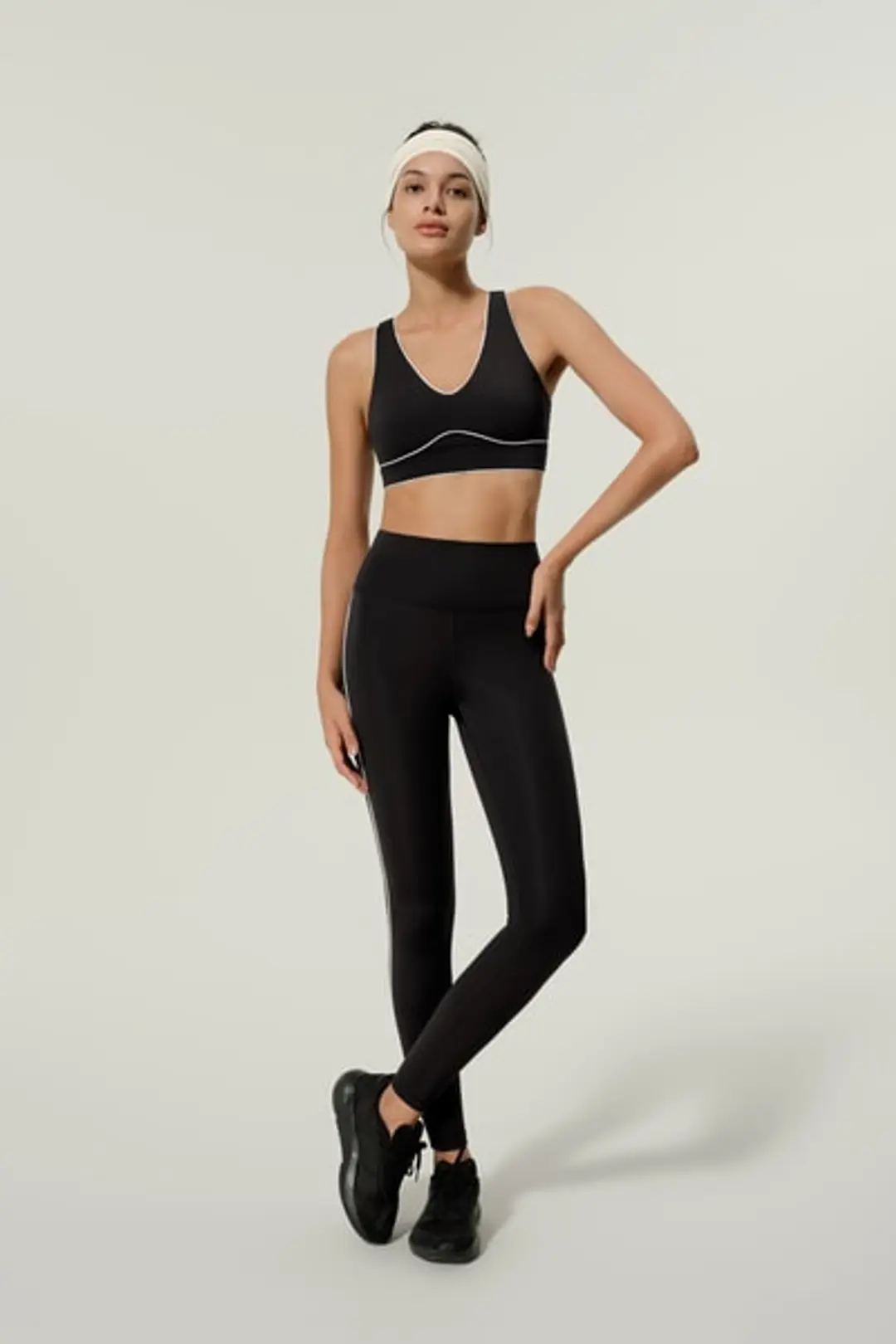 Soutien-gorge de Sport Fuselé Soutien Moyen Décolleté Rond | Mélange Soie