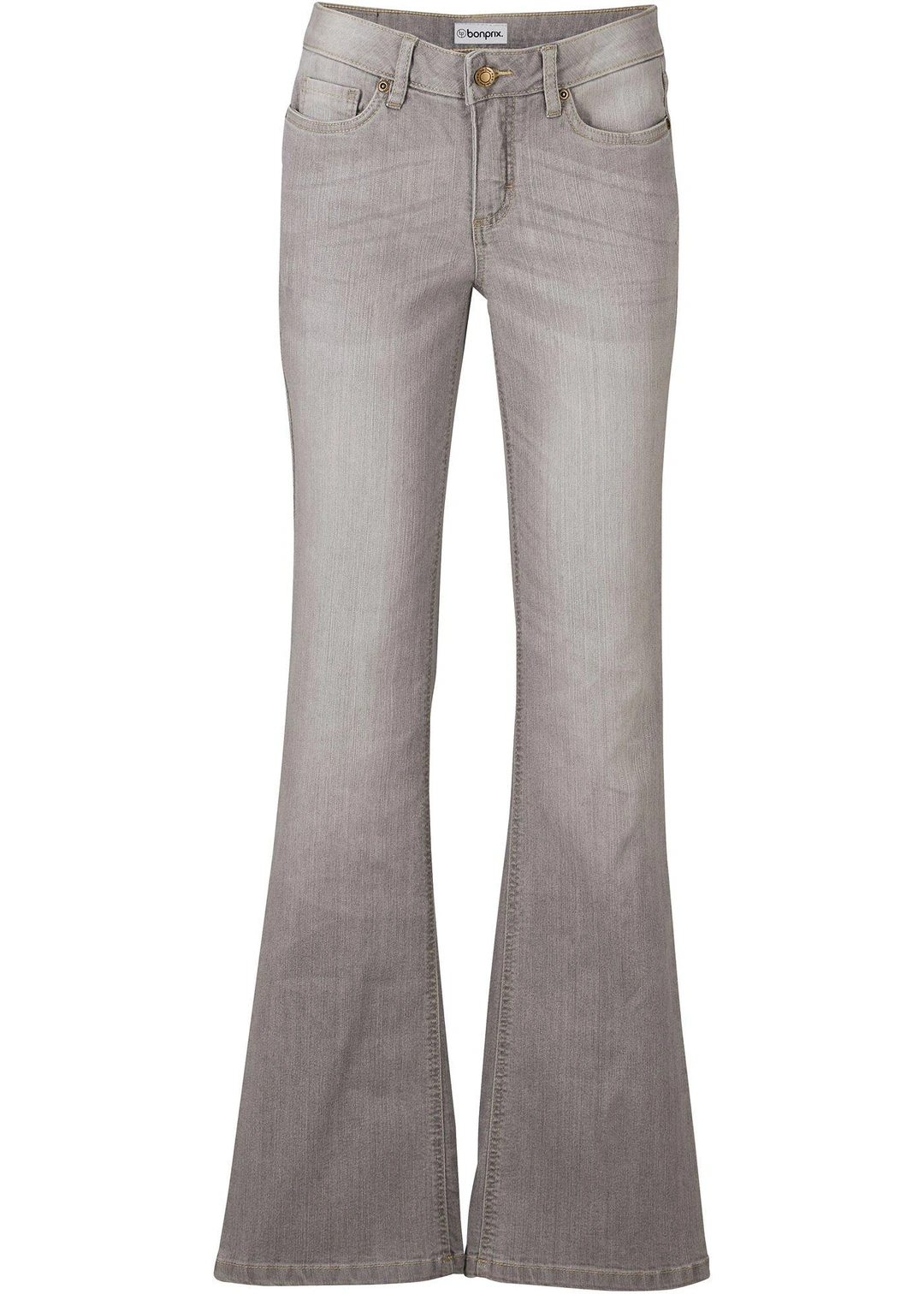 Jean bootcut taille mi-haute, extensible et confortable