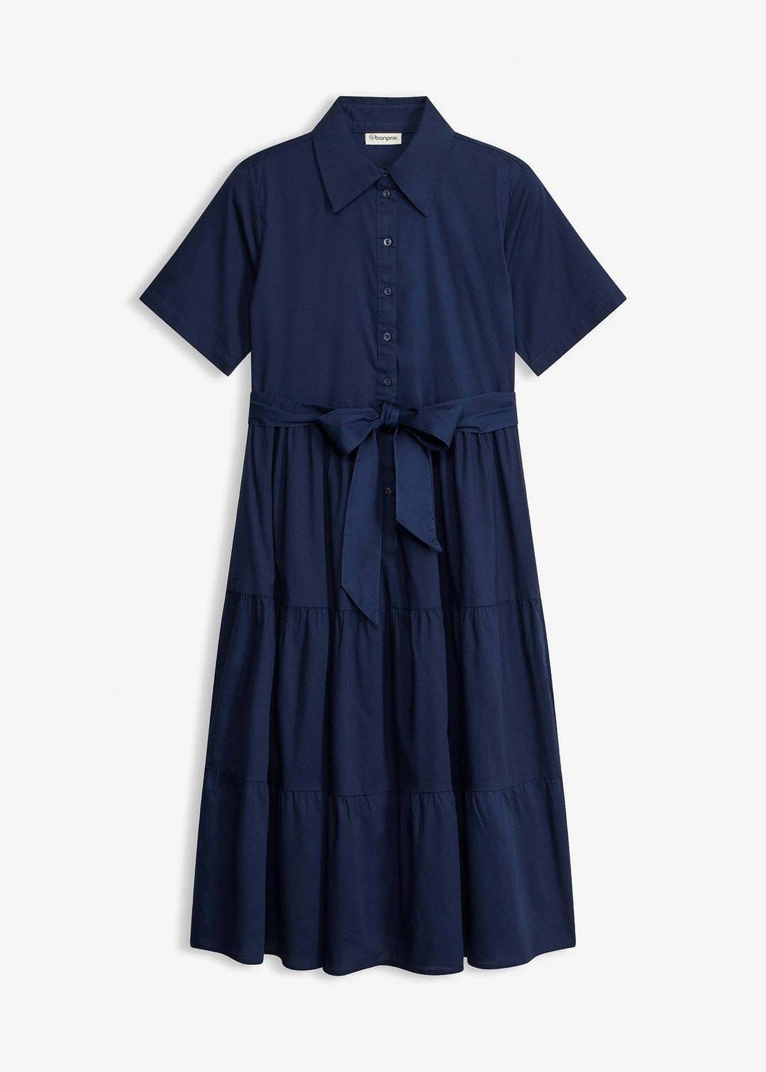 Robe-chemise en coton extensible