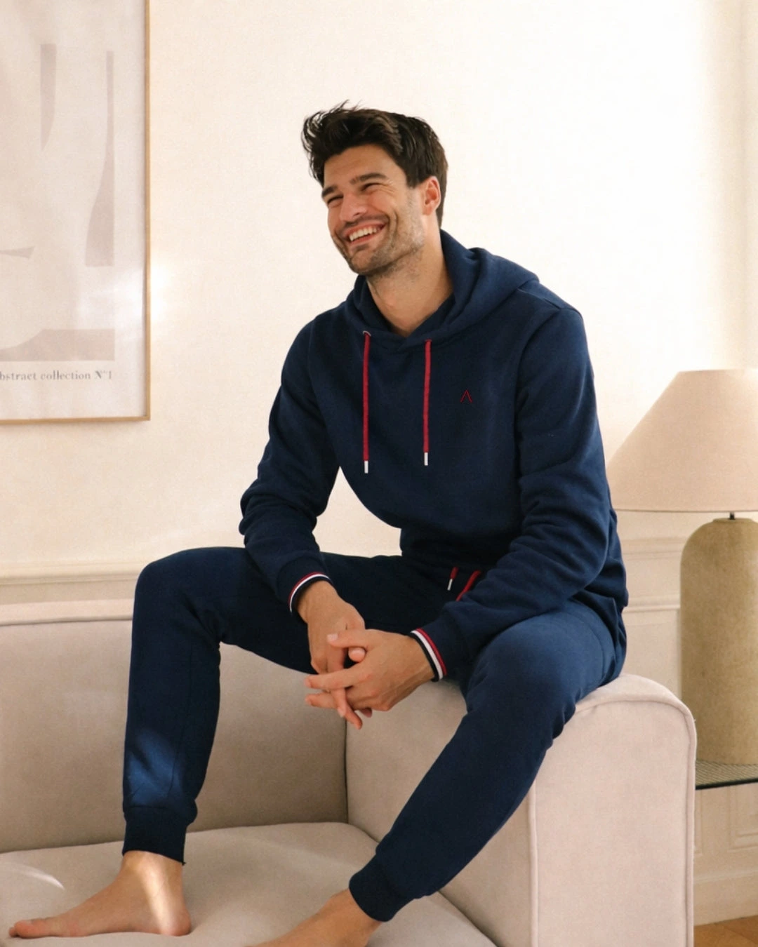SWEAT À CAPUCHE BLEU | AUGUSTIN | COTON BIO | PRÉCOMMANDE