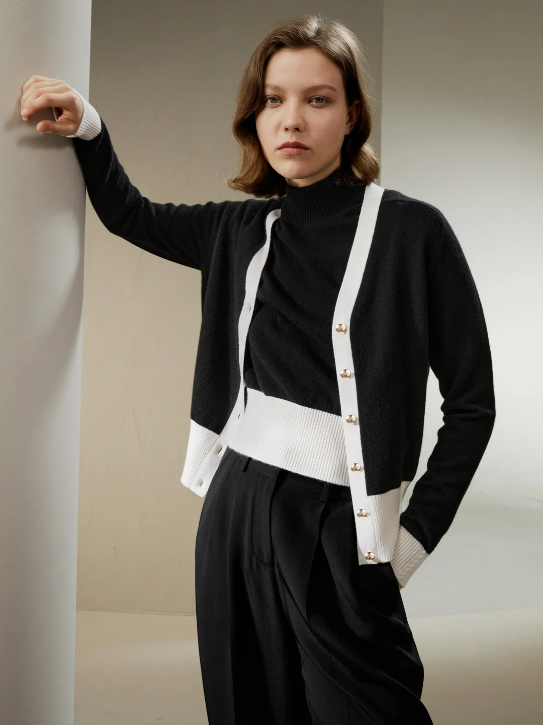 LILYSILK Cardigan Long Femme Blanc Style Minimaliste, Conçu Pour L'Automne 100% Cachemire Convient À Toutes Les Saisons S
