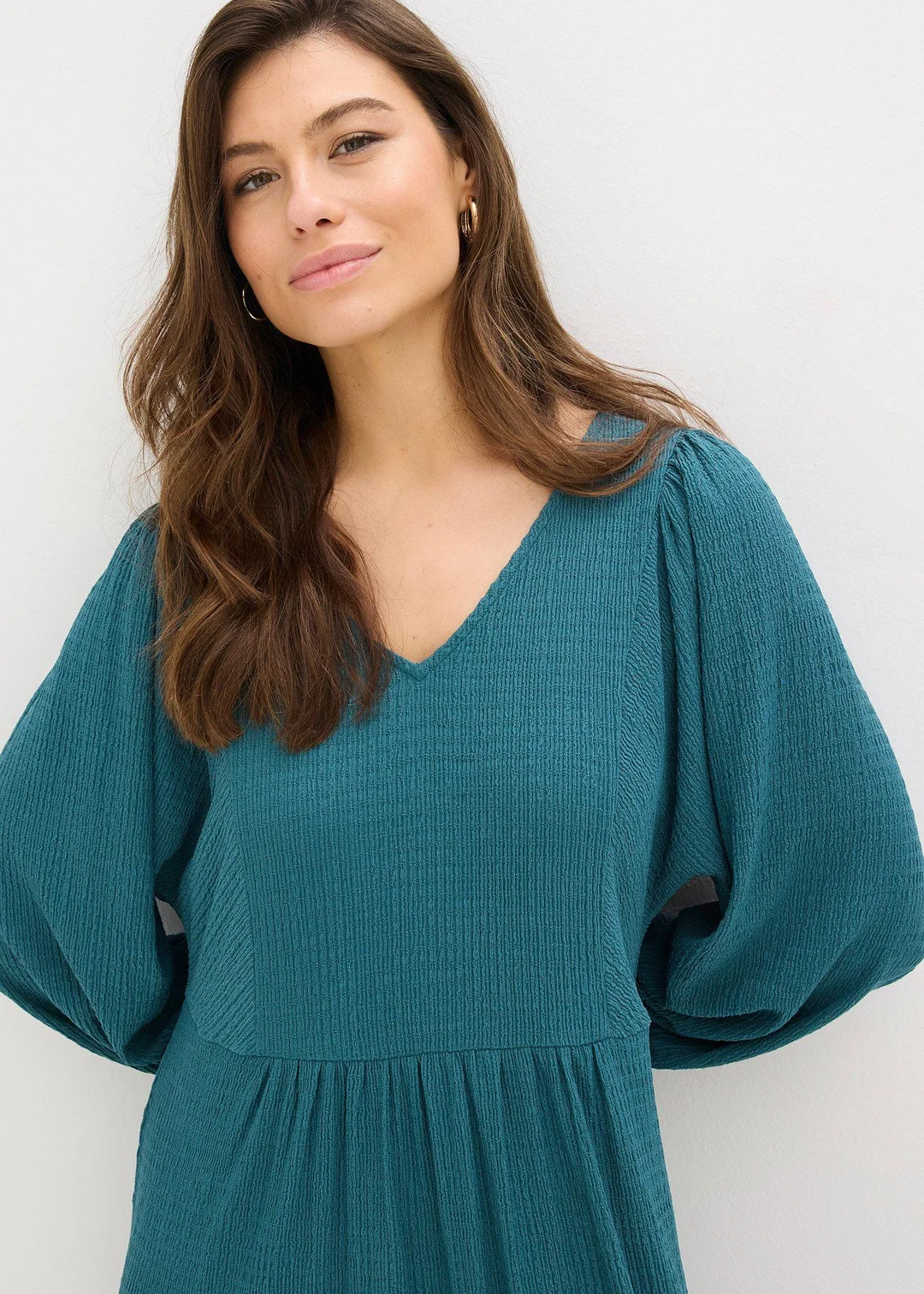 Robe longue en jersey texturé - 3